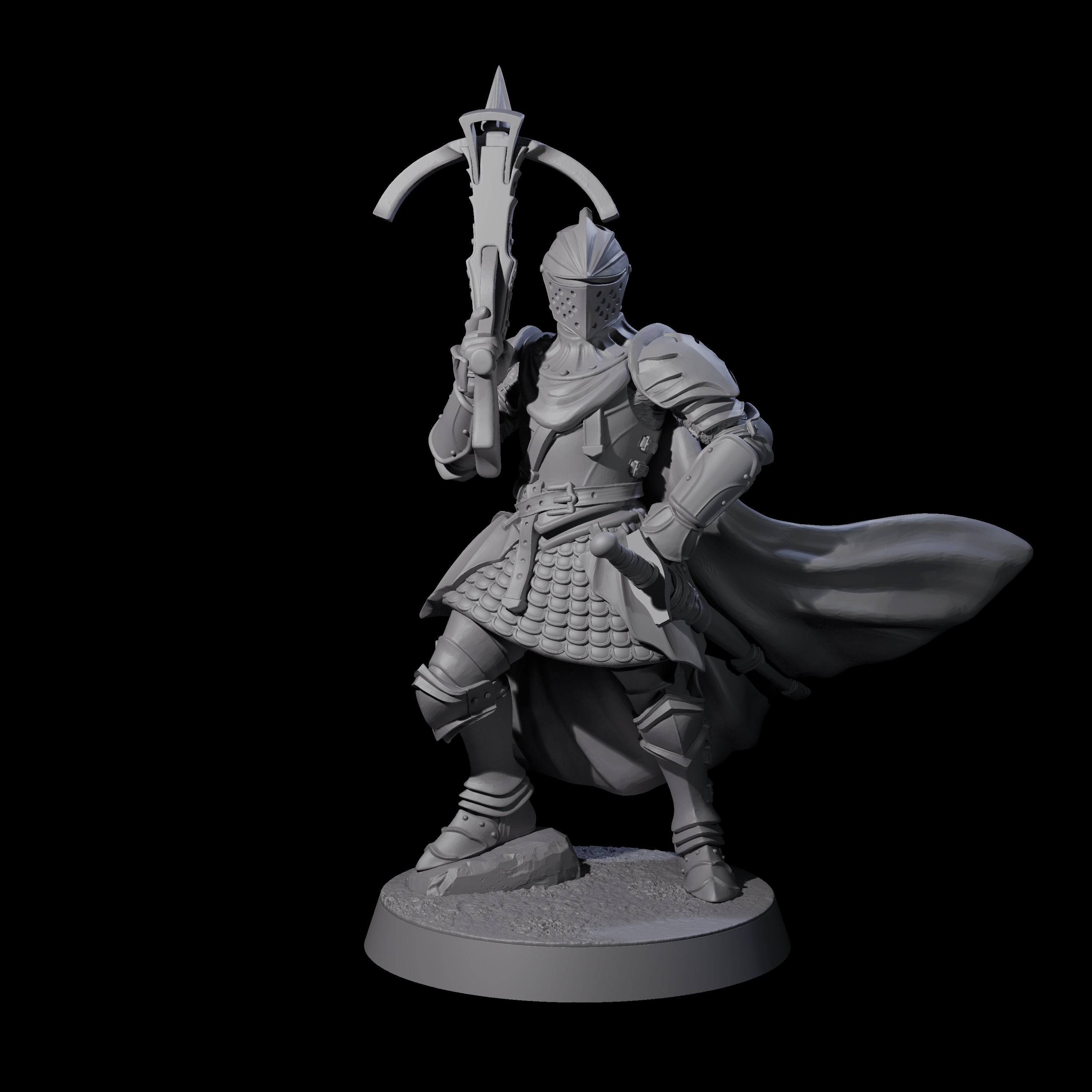 Five Aiming Militia Crossbowmen Miniature for Dungeons and Dragons, Pathfinder or other TTRPGs