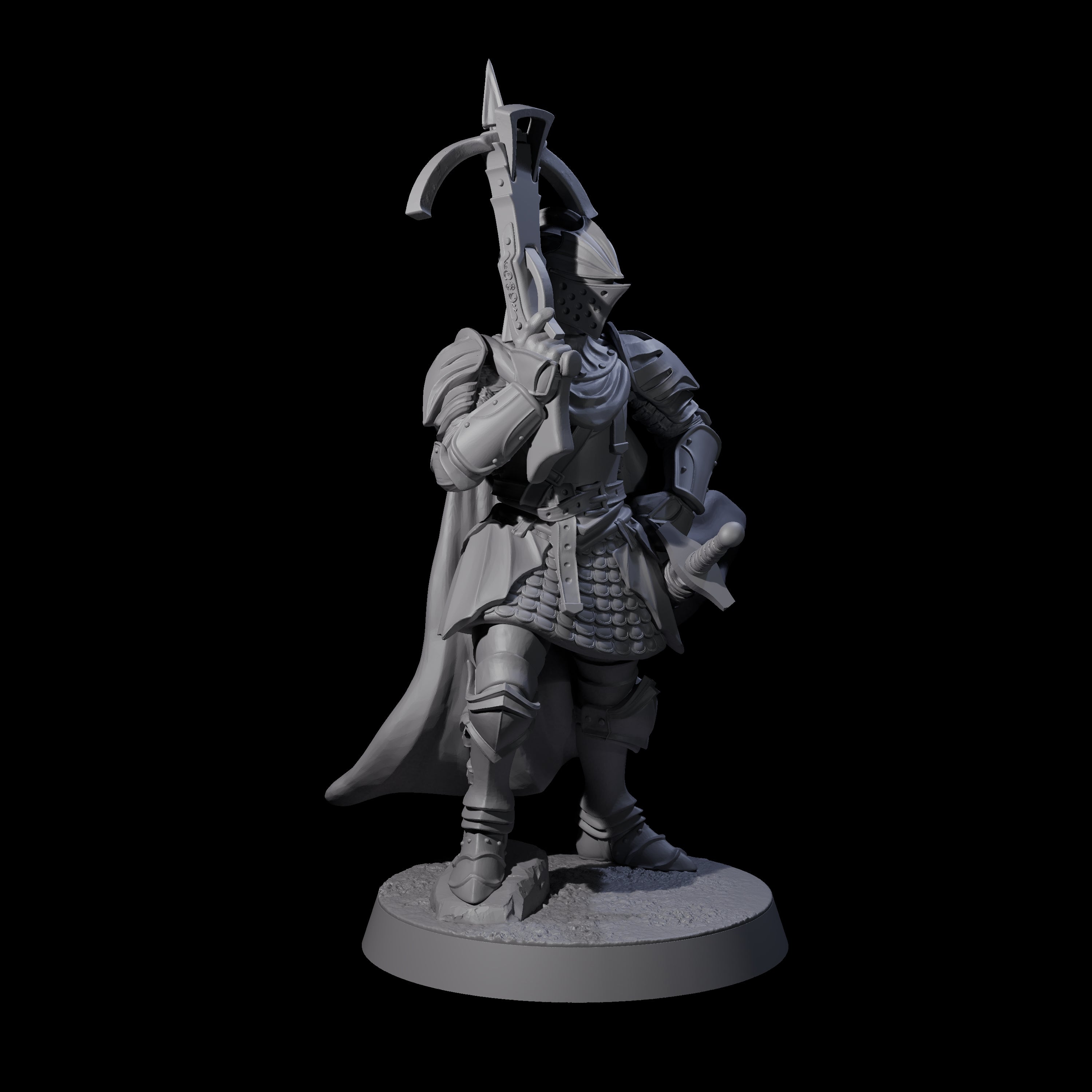 Five Aiming Militia Crossbowmen Miniature for Dungeons and Dragons, Pathfinder or other TTRPGs