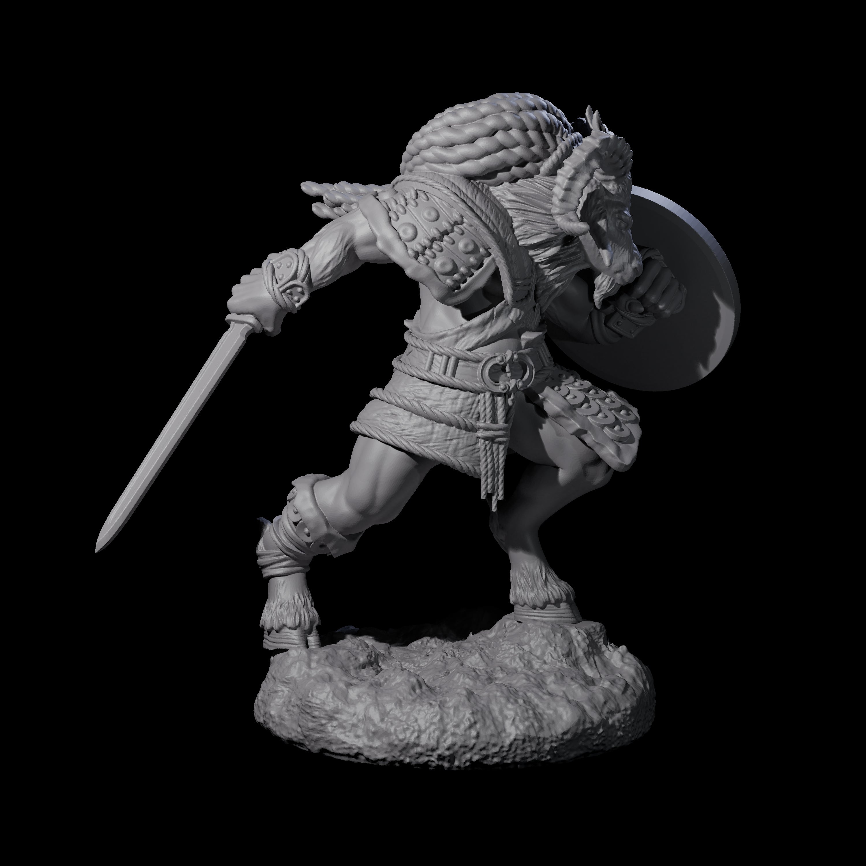 Five Brave Satyr Fighters Miniature for Dungeons and Dragons, Pathfinder or other TTRPGs