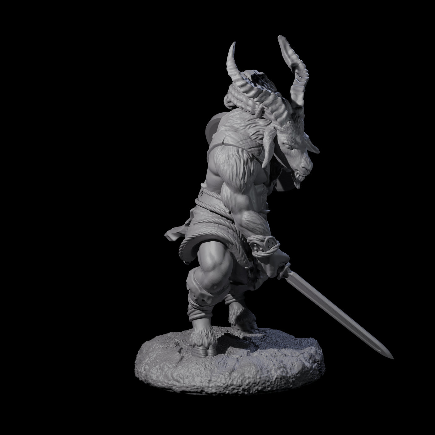 Five Brave Satyr Fighters Miniature for Dungeons and Dragons, Pathfinder or other TTRPGs