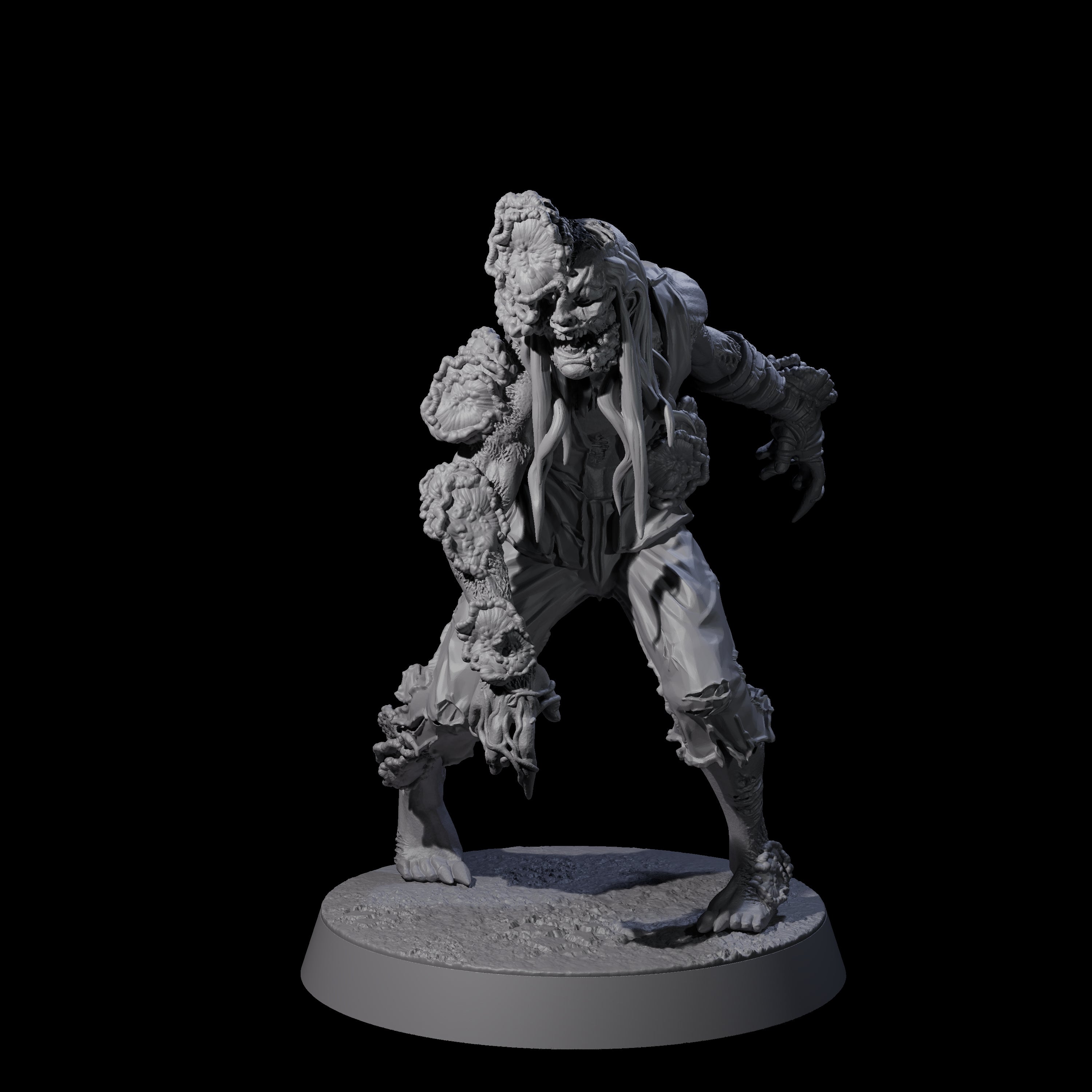 Five Clicking Fungal Zombies Miniature for Dungeons and Dragons, Pathfinder or other TTRPGs