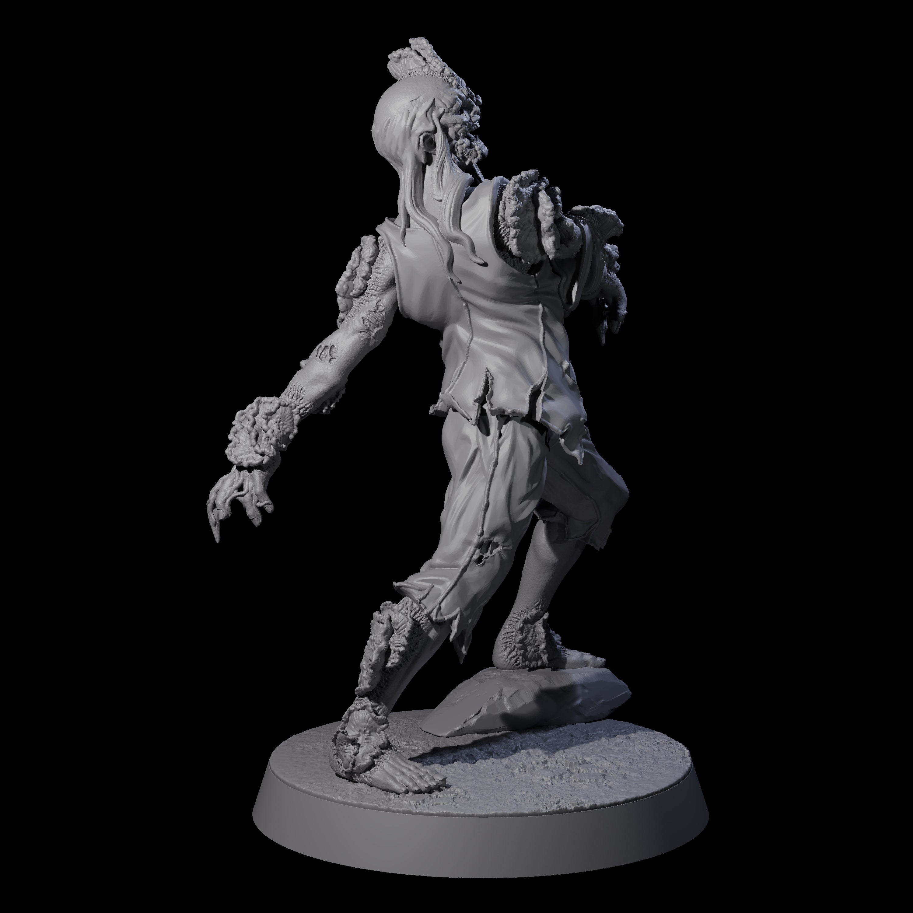 Five Clicking Fungal Zombies Miniature for Dungeons and Dragons, Pathfinder or other TTRPGs