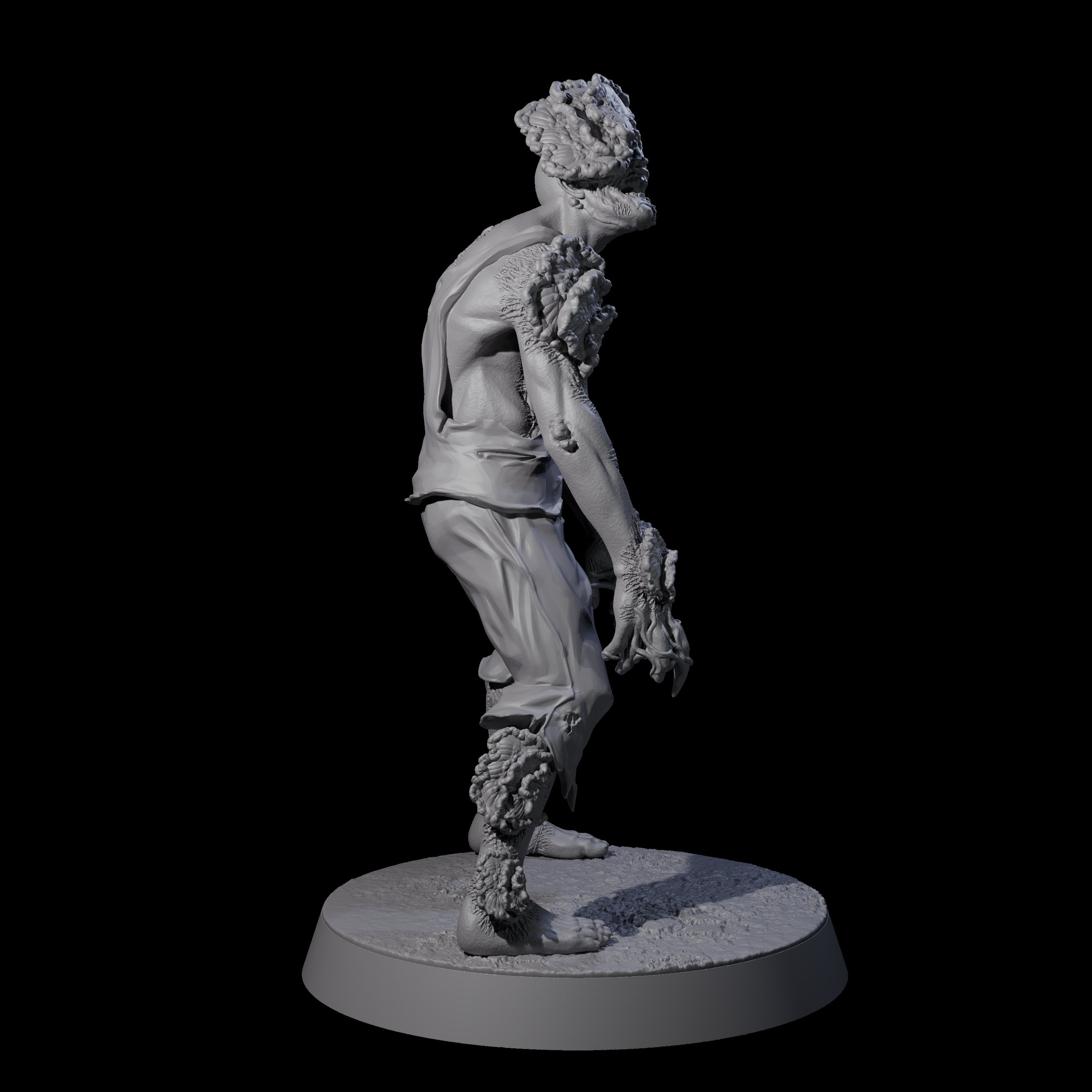 Five Clicking Fungal Zombies Miniature for Dungeons and Dragons, Pathfinder or other TTRPGs