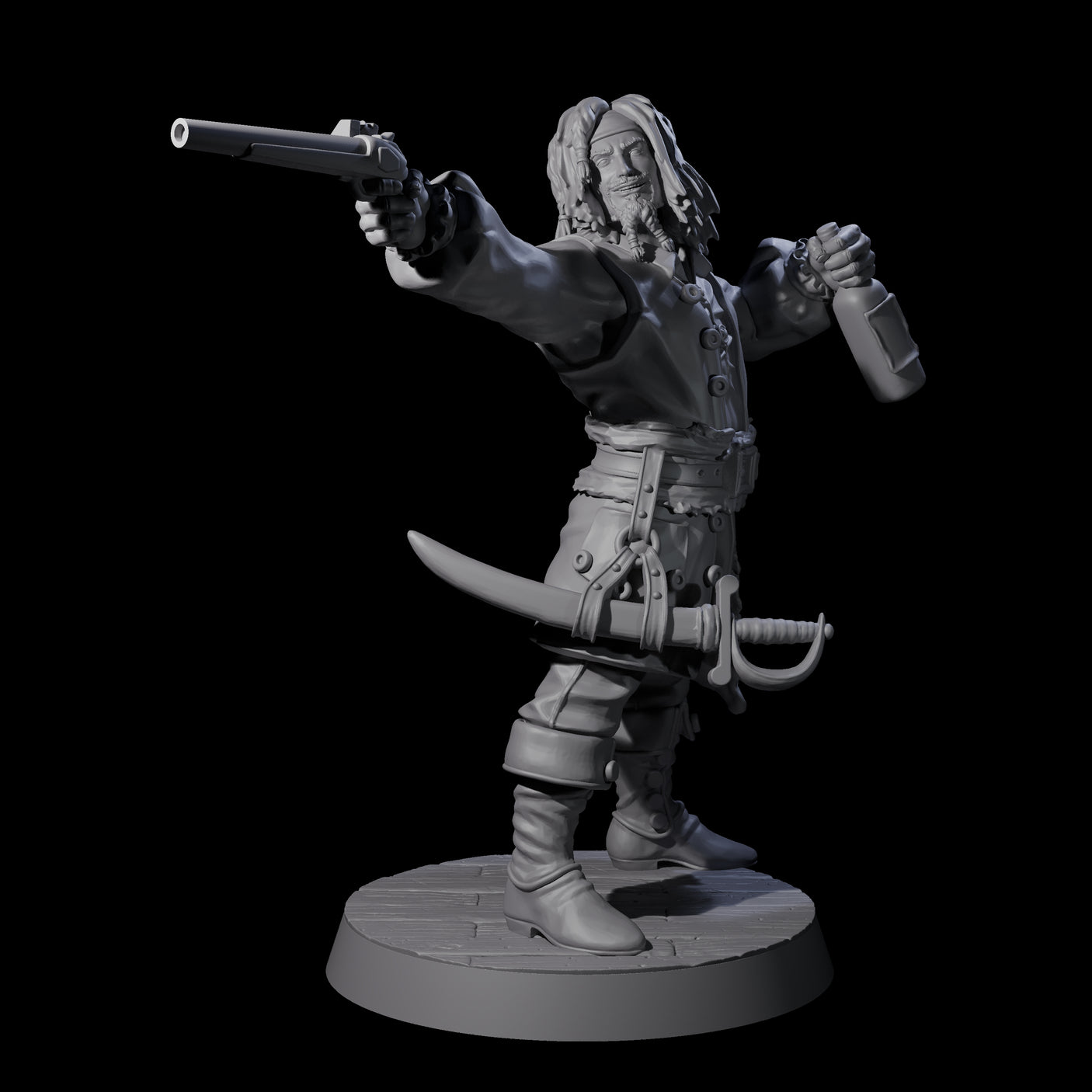 Five Confident Swashbuckling Pirates Miniature for Dungeons and Dragons, Pathfinder or other TTRPGs