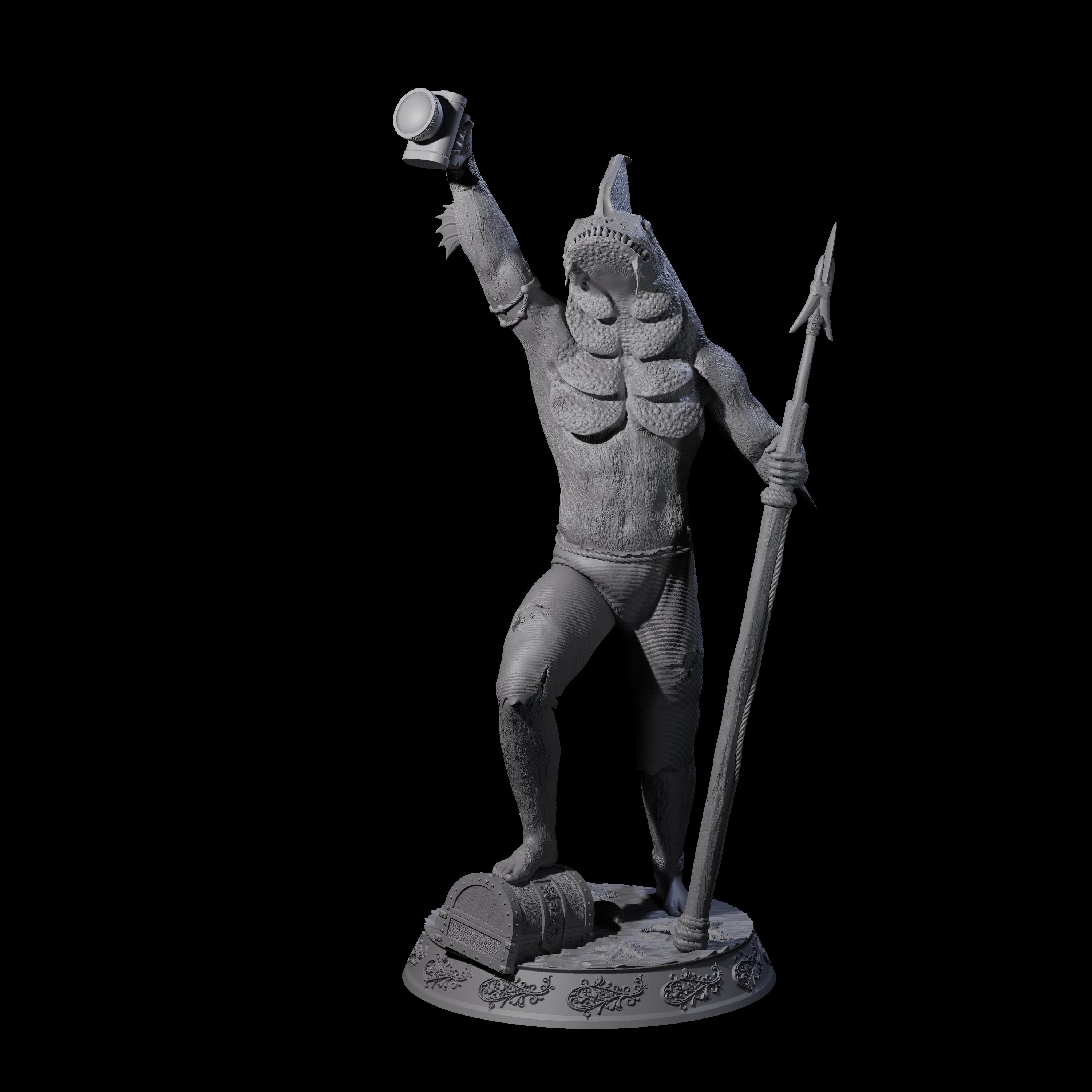 Five Despairing Deep Ones Miniature for Dungeons and Dragons, Pathfinder or other TTRPGs