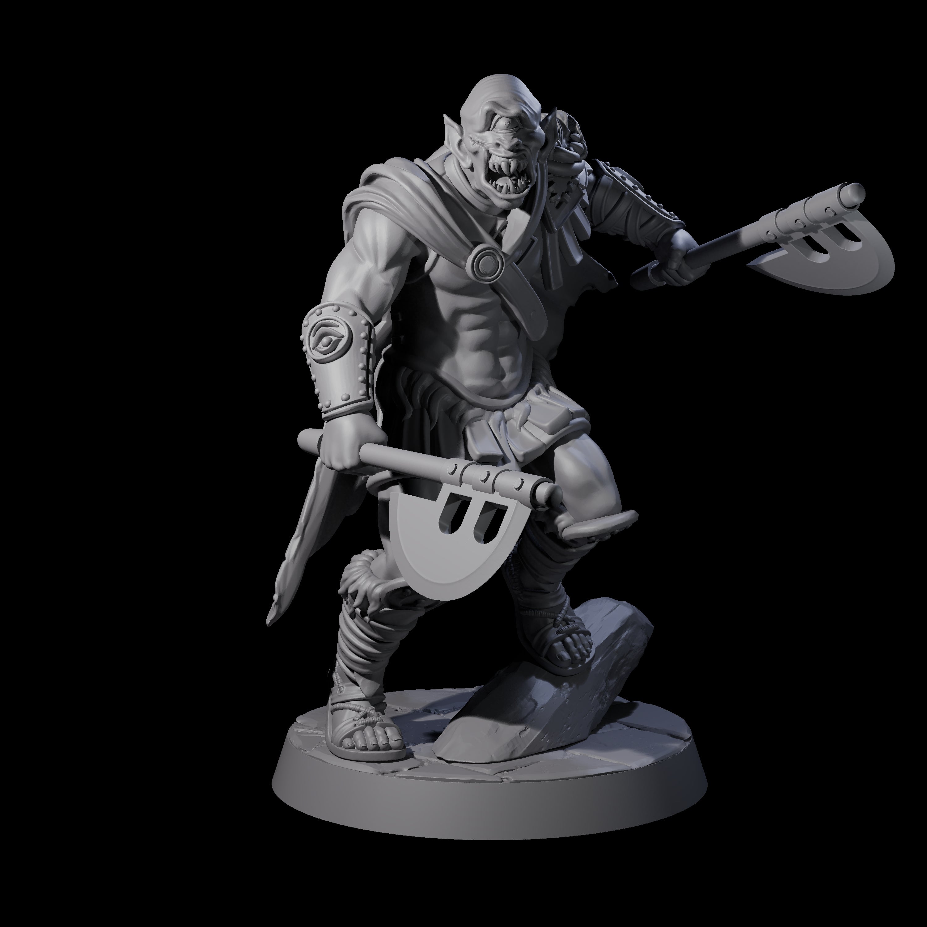 Five Filthy Cyclops Warriors Miniature for Dungeons and Dragons, Pathfinder or other TTRPGs