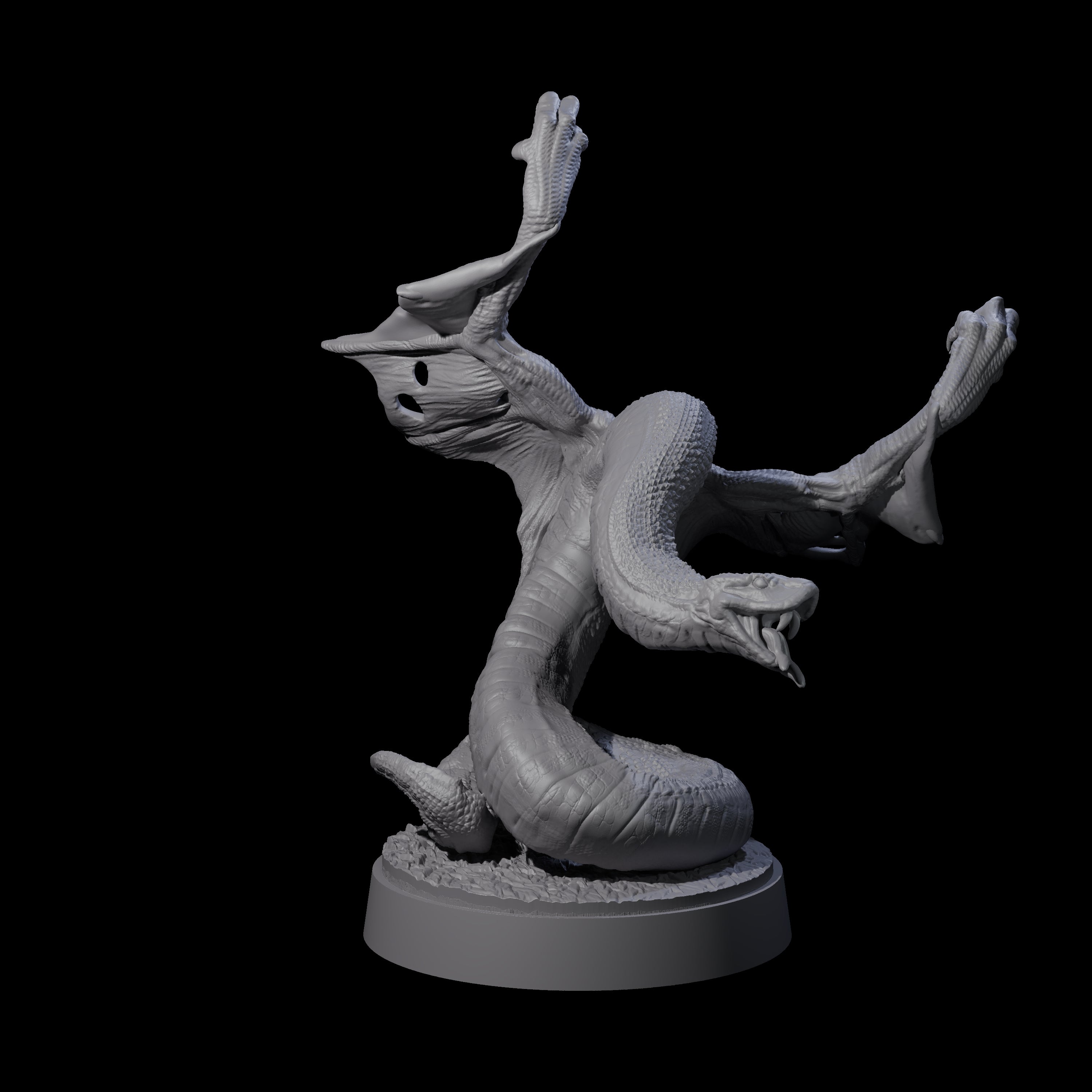 Five Hissing Flying Snakes Miniature for Dungeons and Dragons, Pathfinder or other TTRPGs