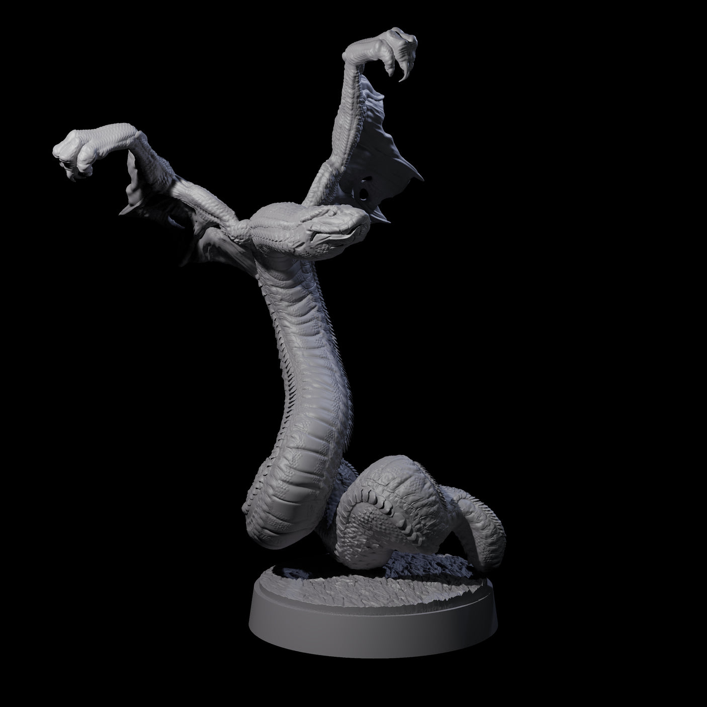Five Hissing Flying Snakes Miniature for Dungeons and Dragons, Pathfinder or other TTRPGs