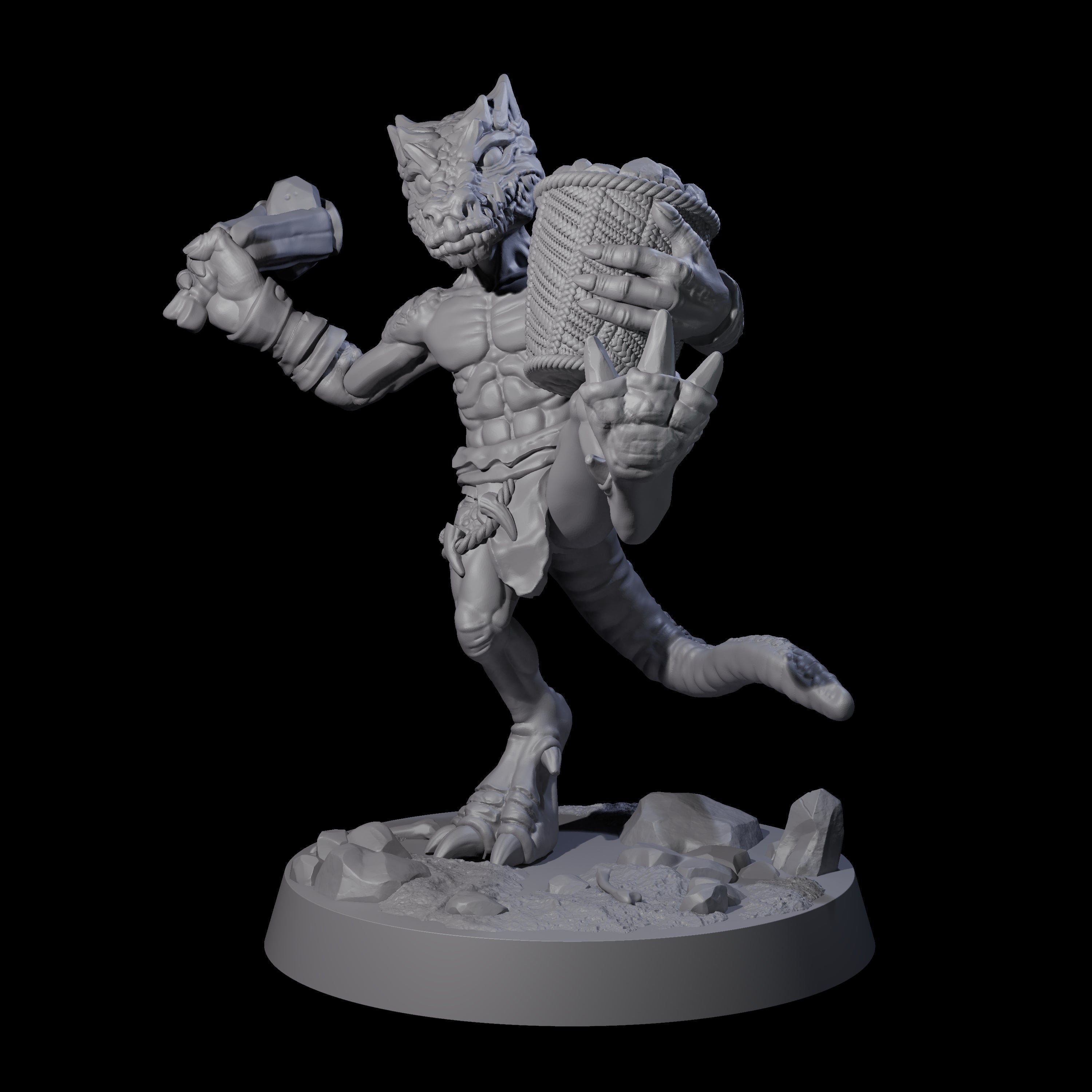 Five Intrepid Kobolds Miniature for Dungeons and Dragons, Pathfinder or other TTRPGs