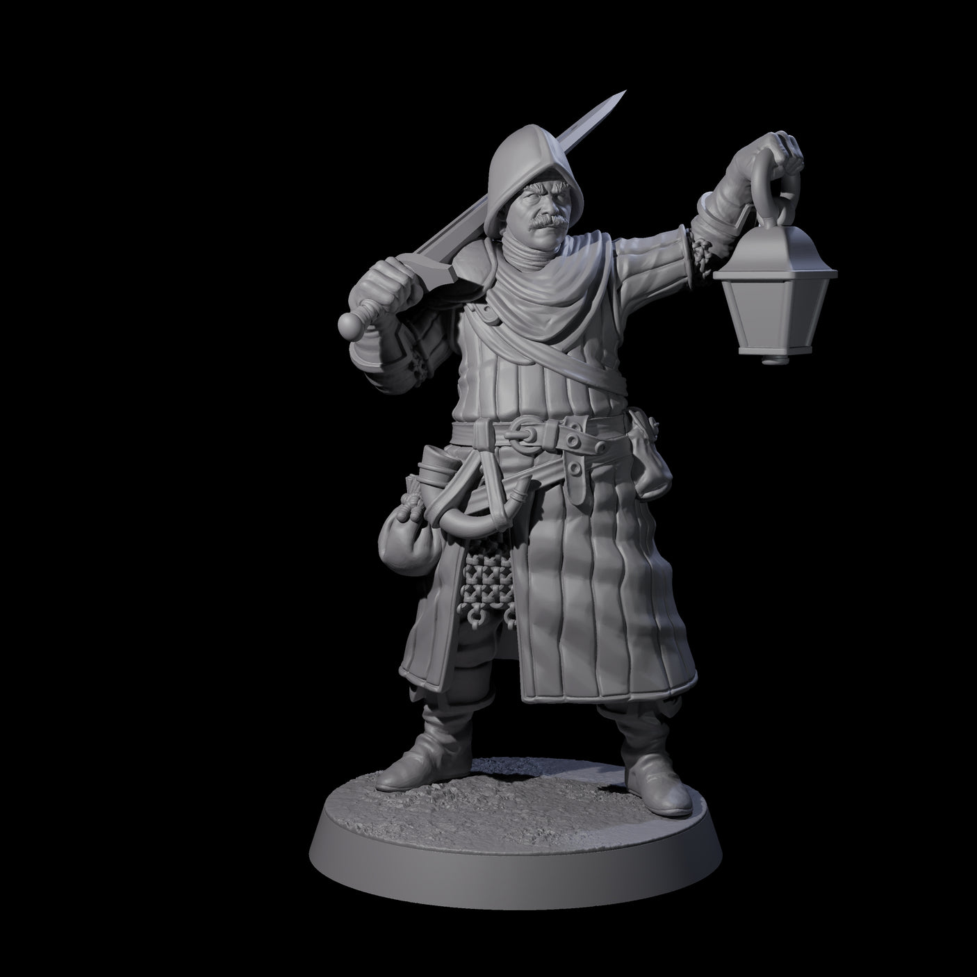 Five Investigating Town Militia Miniature for Dungeons and Dragons, Pathfinder or other TTRPGs