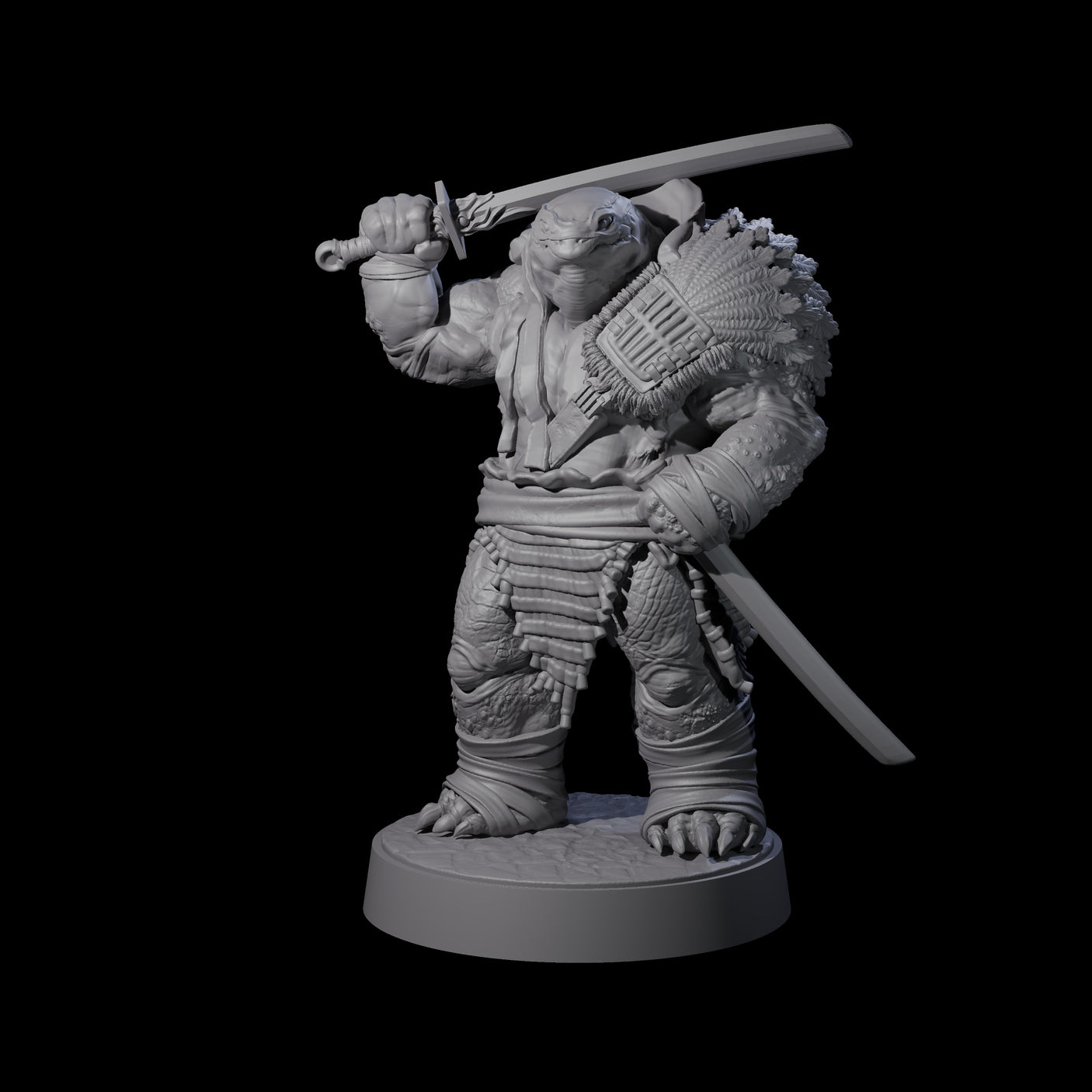 Five Masked Tortle Ninjas Miniature for Dungeons and Dragons, Pathfinder or other TTRPGs