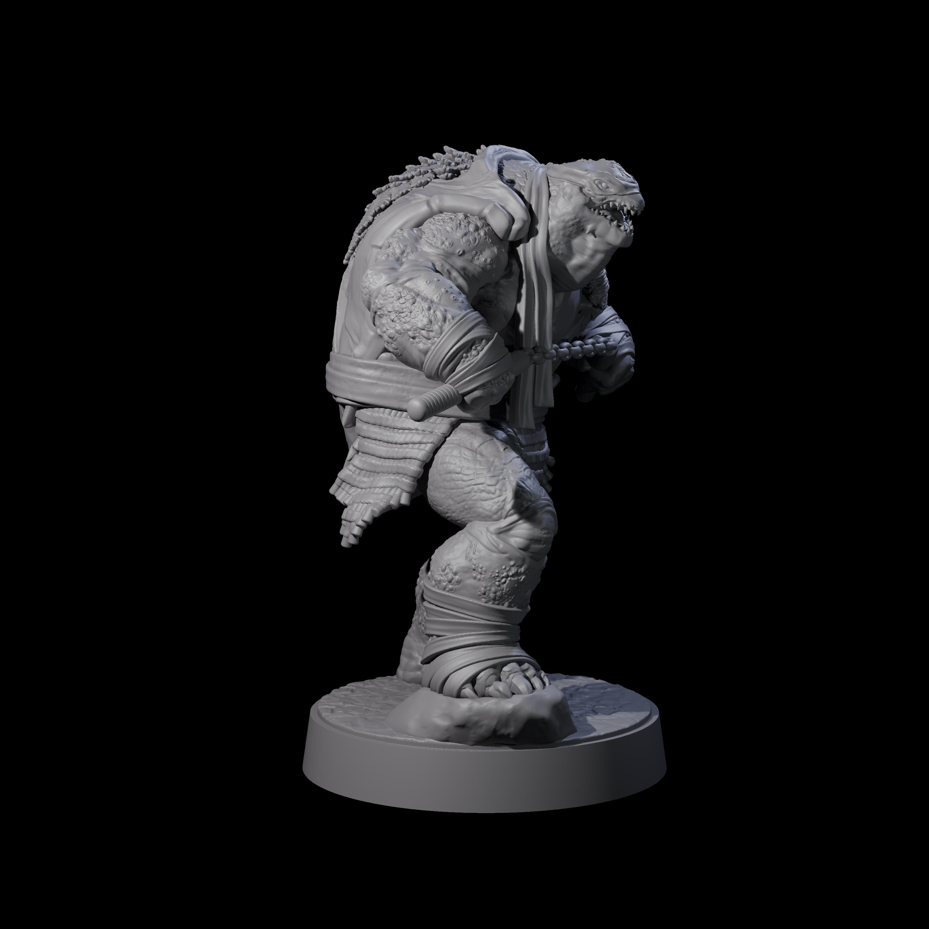 Five Masked Tortle Ninjas Miniature for Dungeons and Dragons, Pathfinder or other TTRPGs