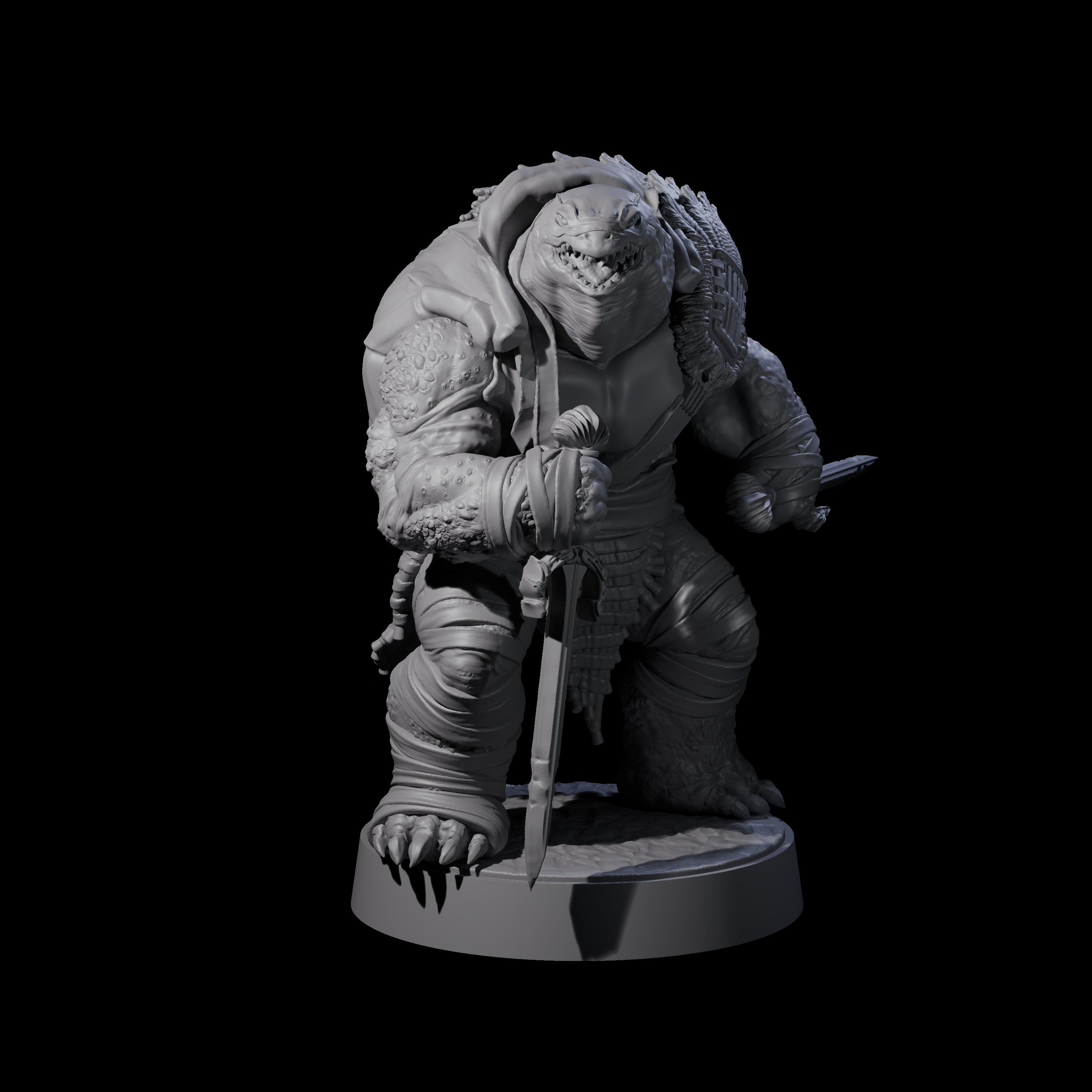 Five Masked Tortle Ninjas Miniature for Dungeons and Dragons, Pathfinder or other TTRPGs