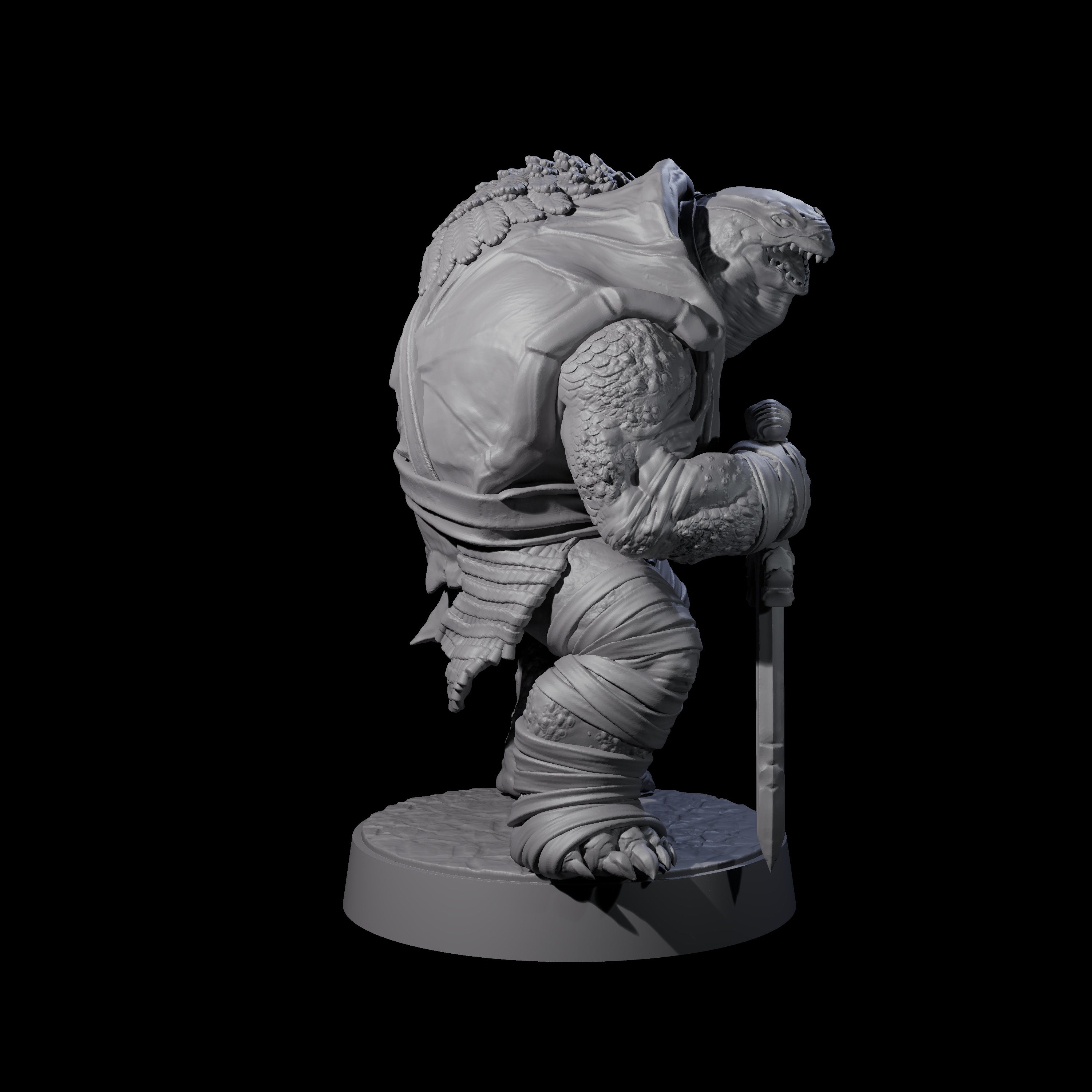 Five Masked Tortle Ninjas Miniature for Dungeons and Dragons, Pathfinder or other TTRPGs