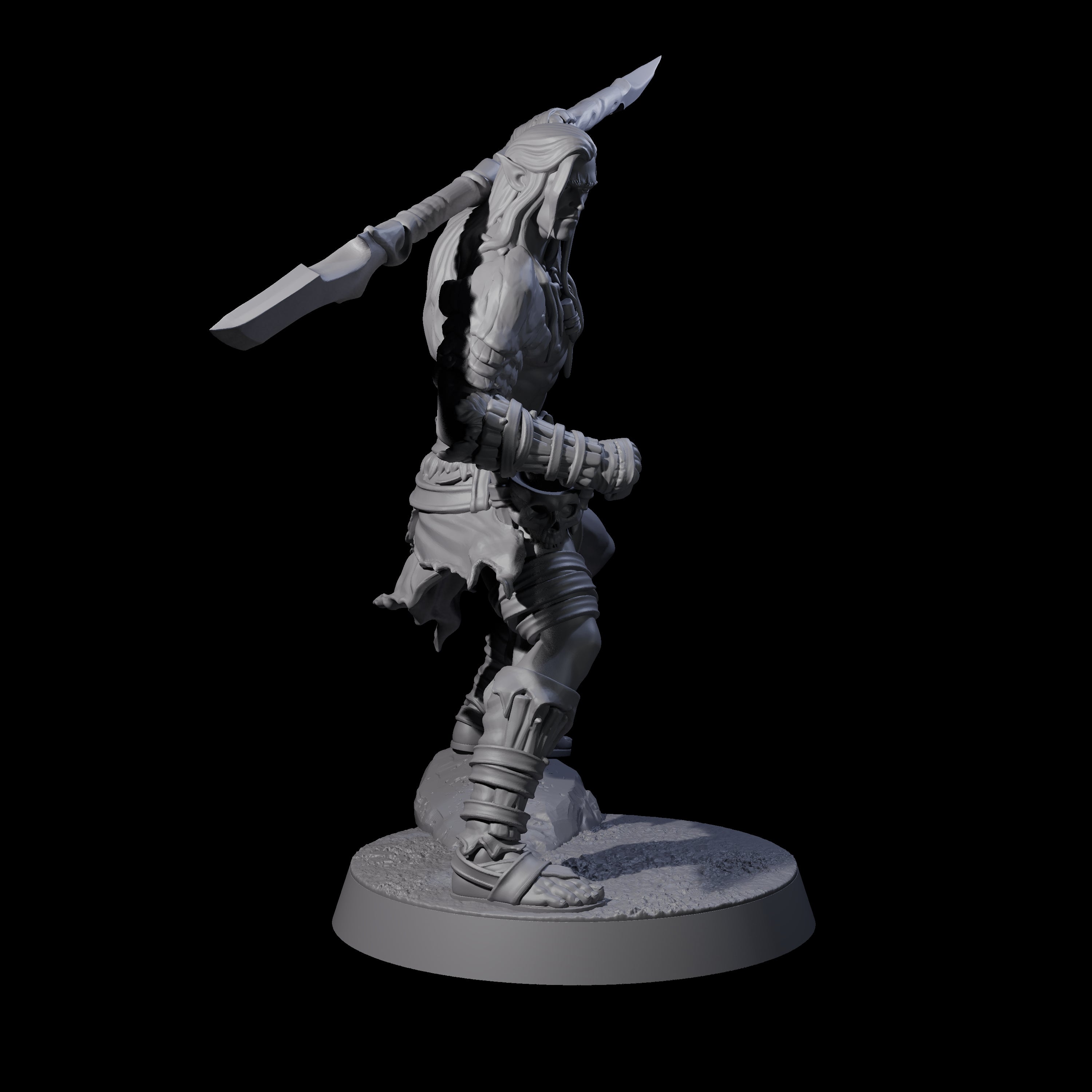 Five Muscular Elf Forest Guardians Miniature for Dungeons and Dragons, Pathfinder or other TTRPGs