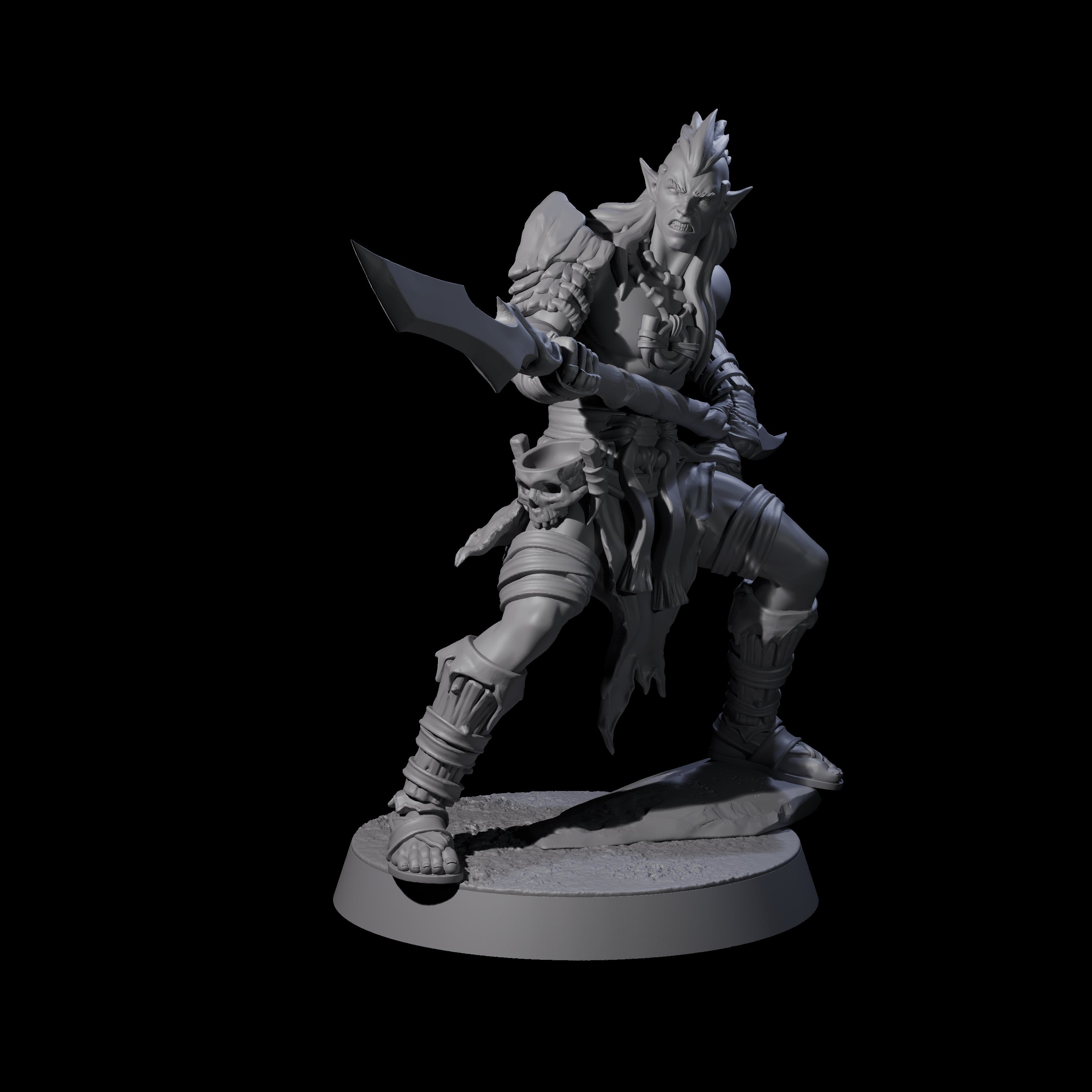Five Muscular Elf Forest Guardians Miniature for Dungeons and Dragons, Pathfinder or other TTRPGs