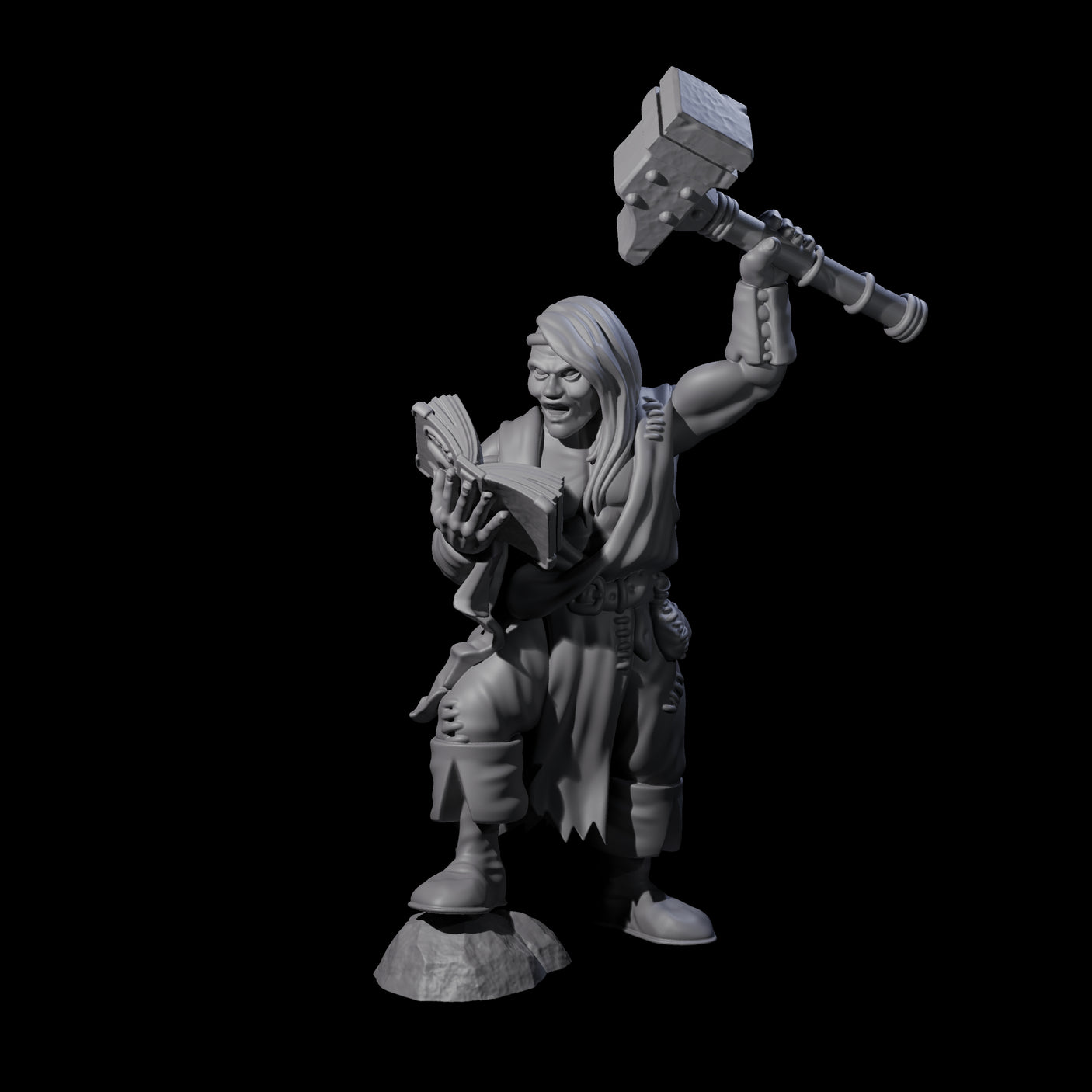 Five Pious Battle Priests Miniature for Dungeons and Dragons, Pathfinder or other TTRPGs