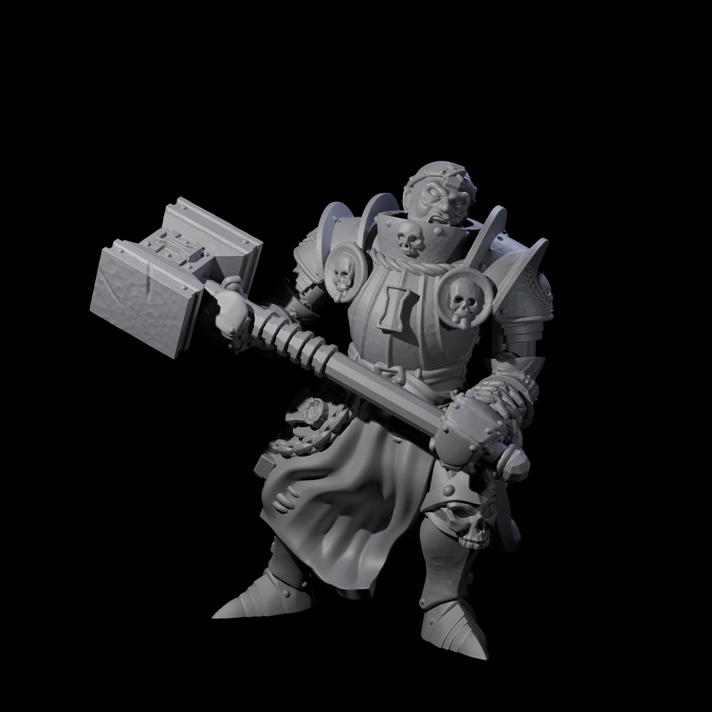 Five Pious Battle Priests Miniature for Dungeons and Dragons, Pathfinder or other TTRPGs