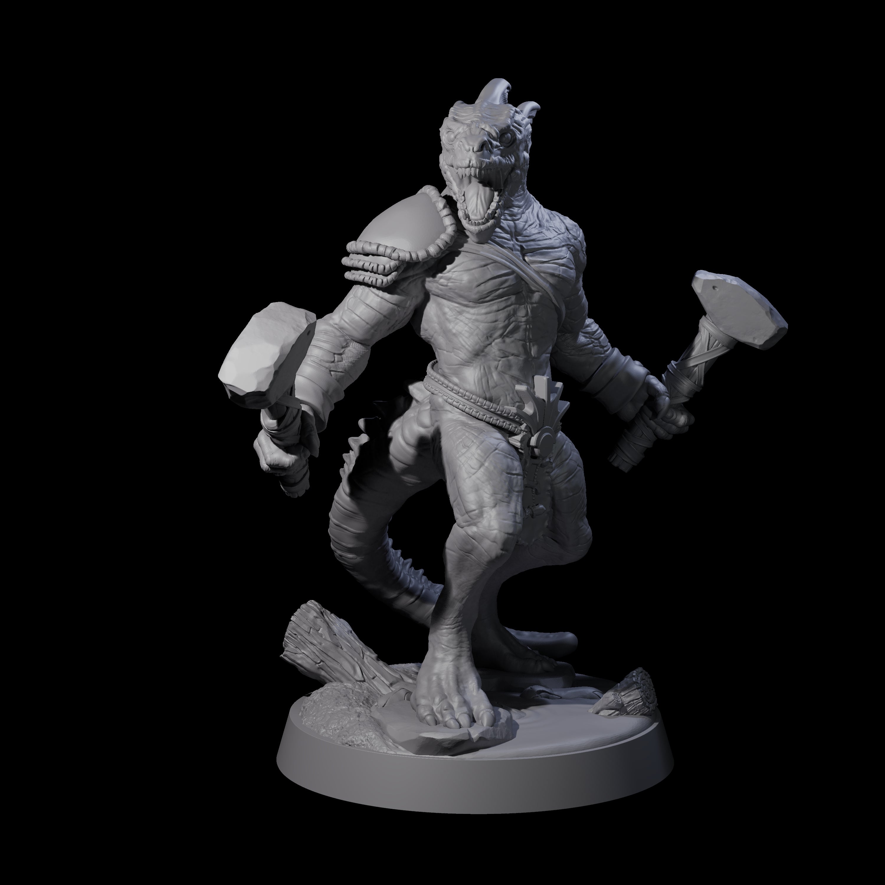 Five Rampaging Lizardfolk Miniature for Dungeons and Dragons, Pathfinder or other TTRPGs