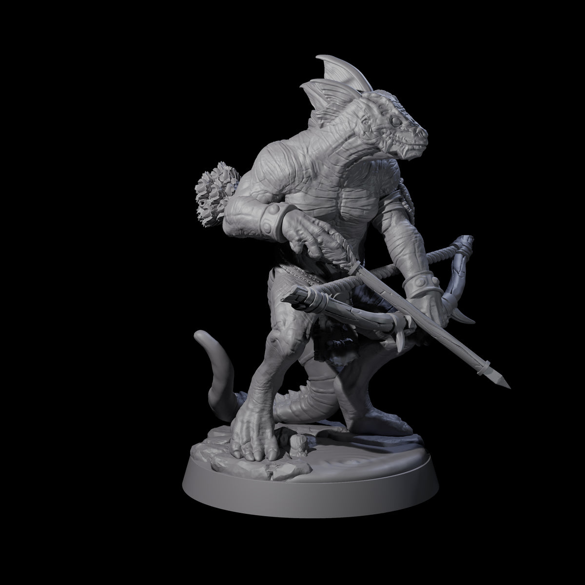Five Rampaging Lizardfolk Miniature for Dungeons and Dragons, Pathfinder or other TTRPGs