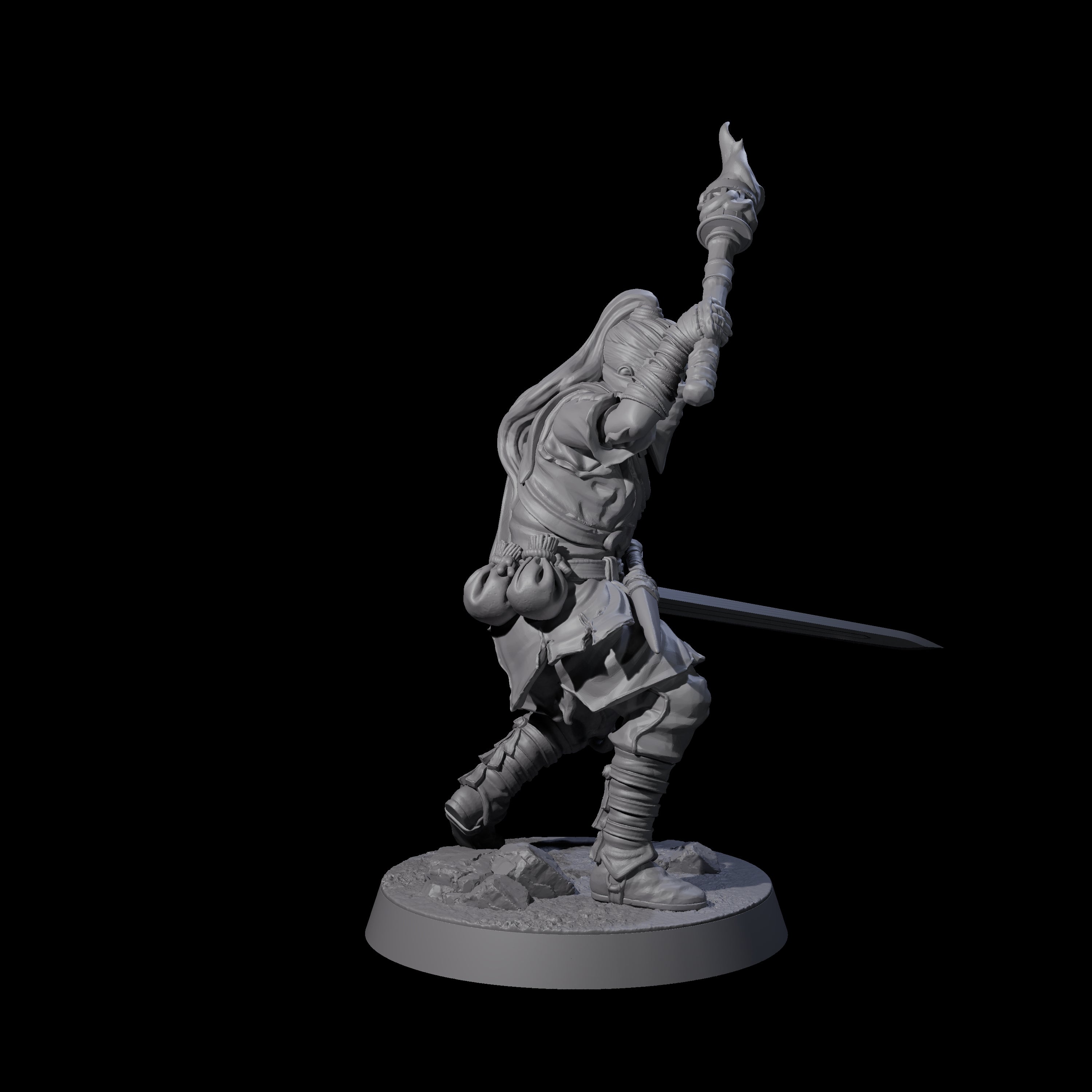 Five Rough Road Bandits Miniature for Dungeons and Dragons, Pathfinder or other TTRPGs