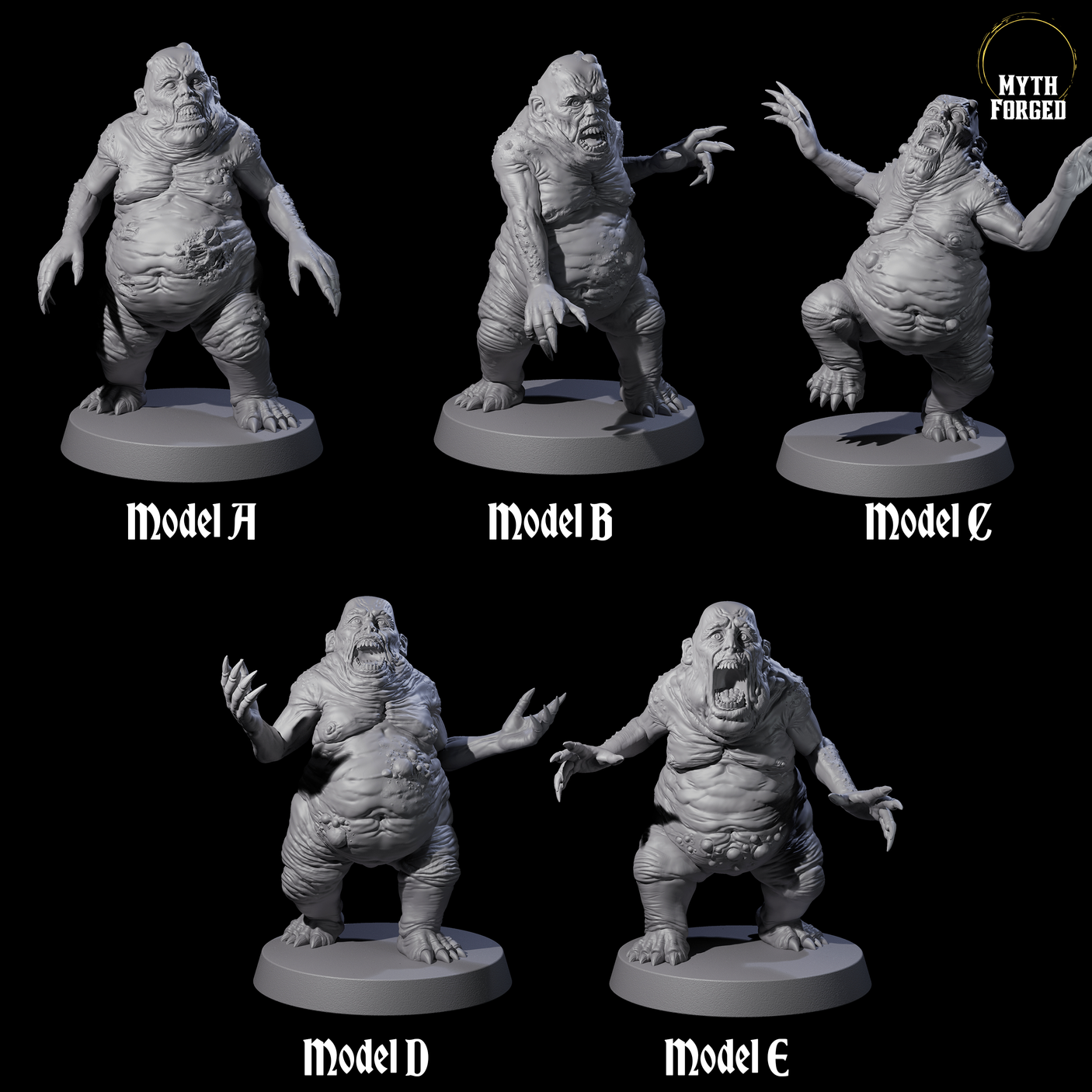 Five Screaming Manes Miniature for Dungeons and Dragons, Pathfinder or other TTRPGs