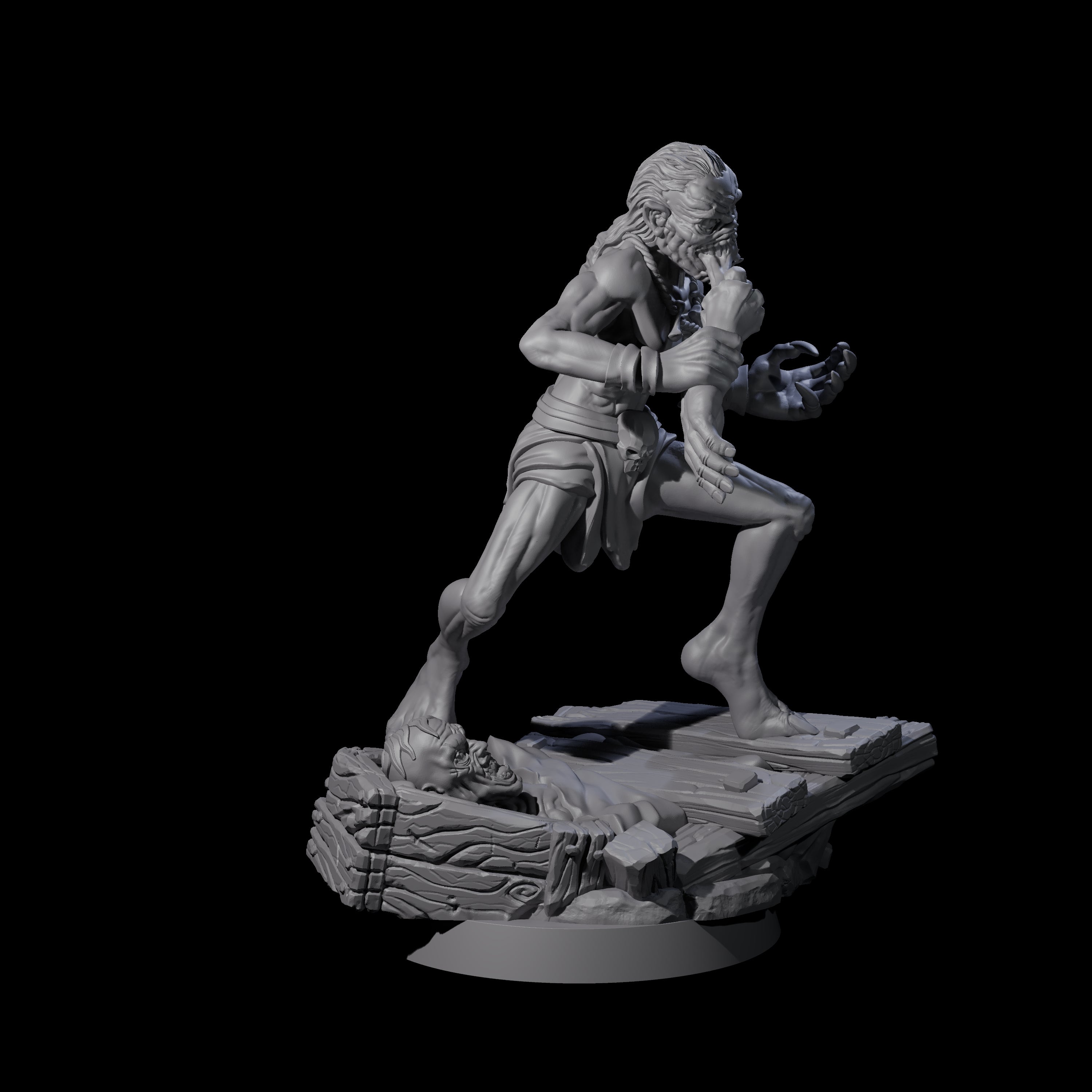 Five Screeching Ghouls Miniature for Dungeons and Dragons, Pathfinder or other TTRPGs