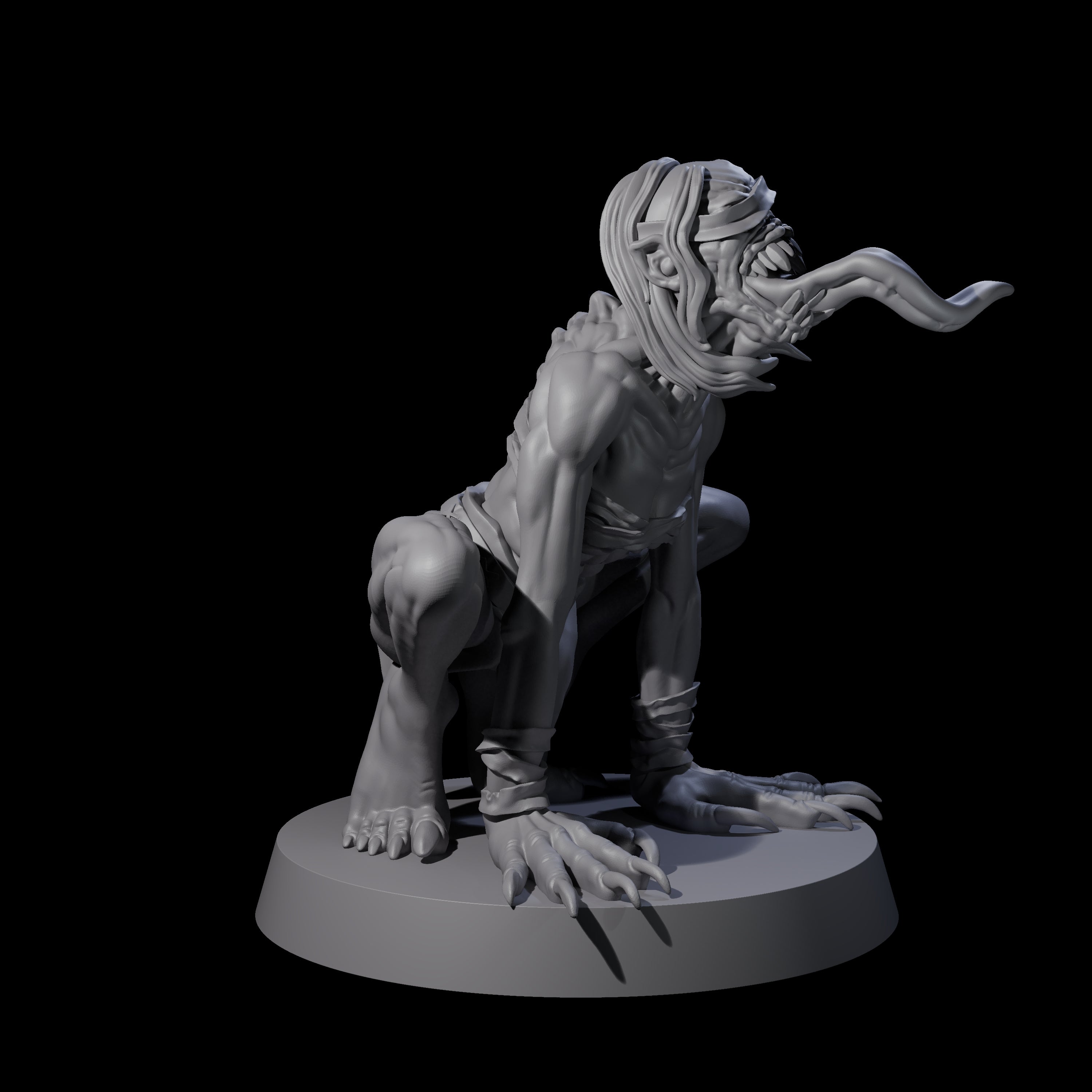 Five Screeching Ghouls Miniature for Dungeons and Dragons, Pathfinder or other TTRPGs