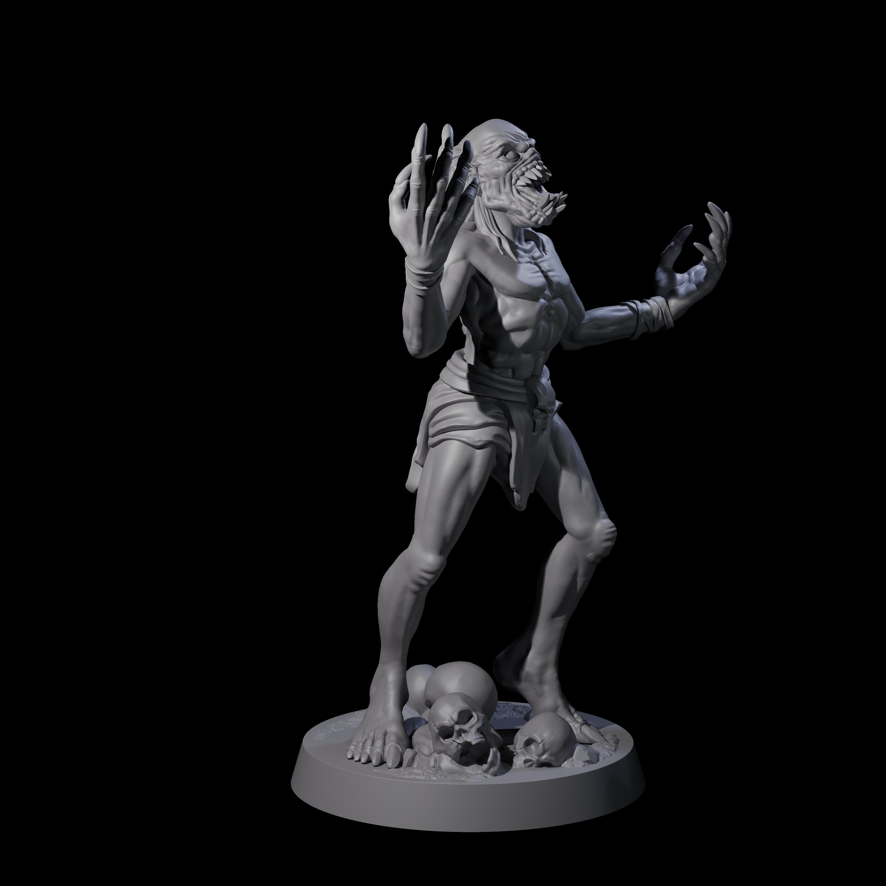 Five Screeching Ghouls Miniature for Dungeons and Dragons, Pathfinder or other TTRPGs