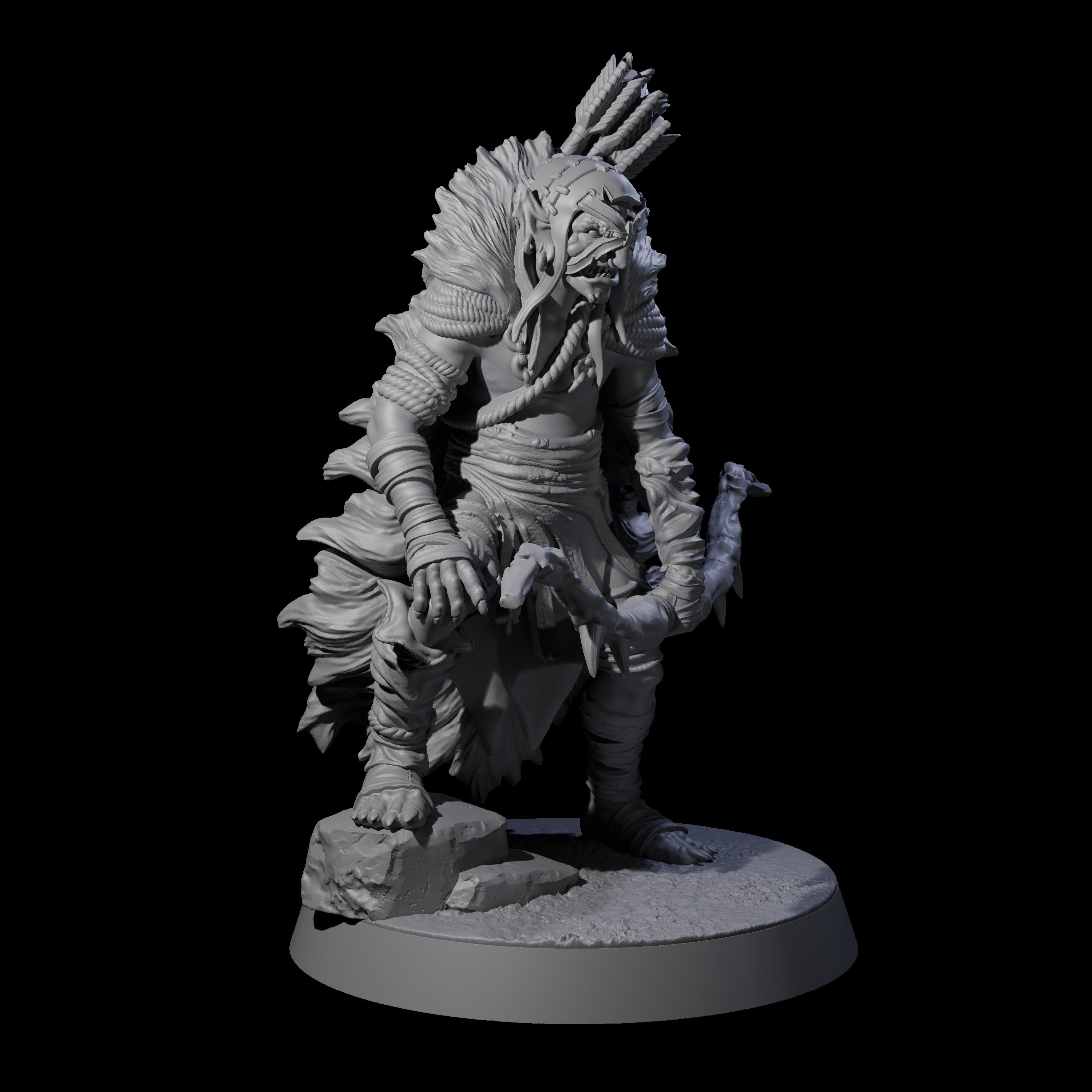 Five Sculking Marsh Archers Miniature for Dungeons and Dragons, Pathfinder or other TTRPGs
