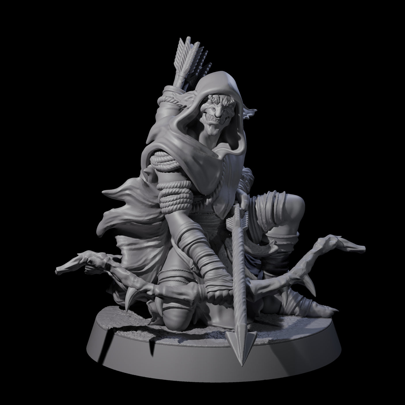 Five Sculking Marsh Archers Miniature for Dungeons and Dragons, Pathfinder or other TTRPGs