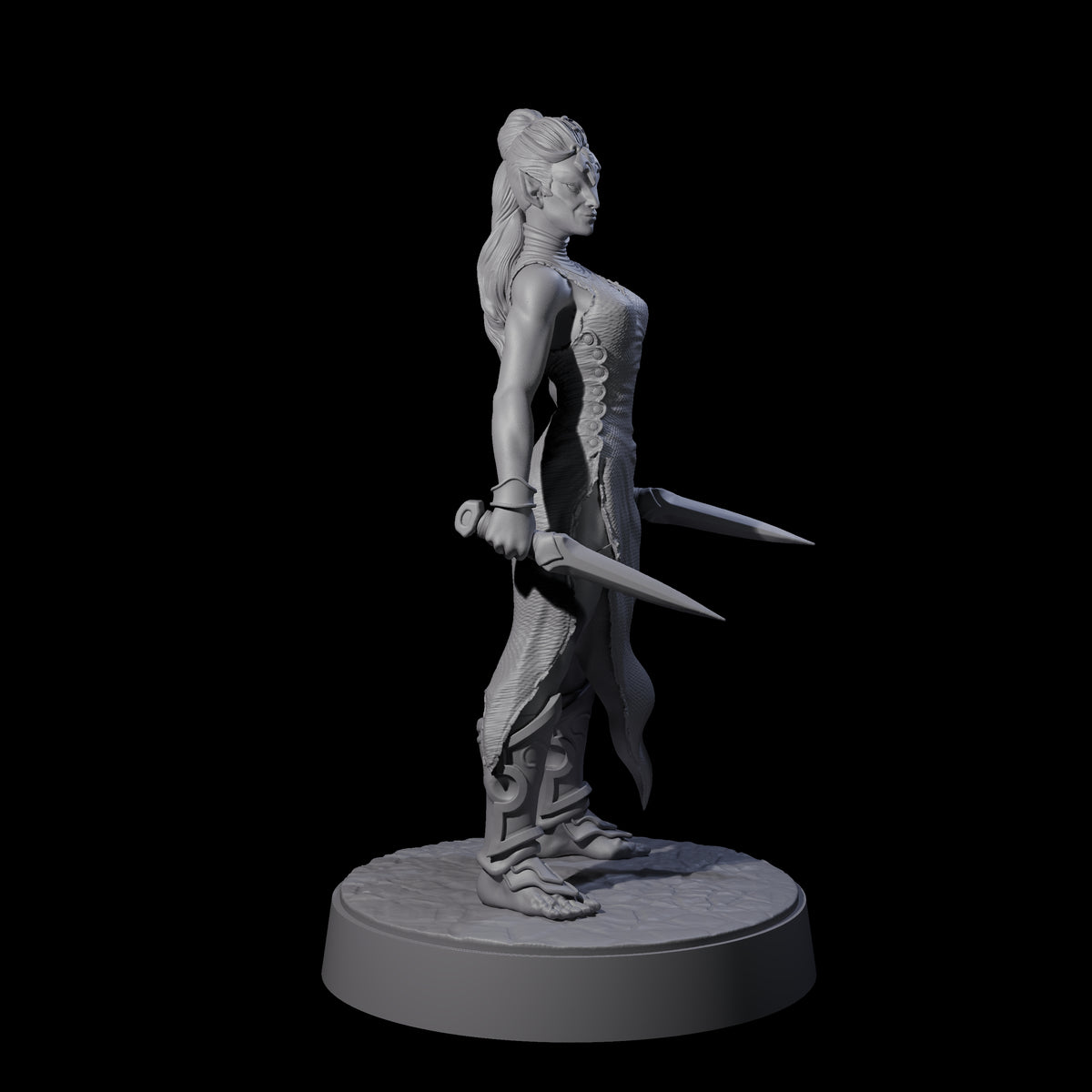 Five Slender Yuan-ti Priestesses Miniature for Dungeons and Dragons, Pathfinder or other TTRPGs