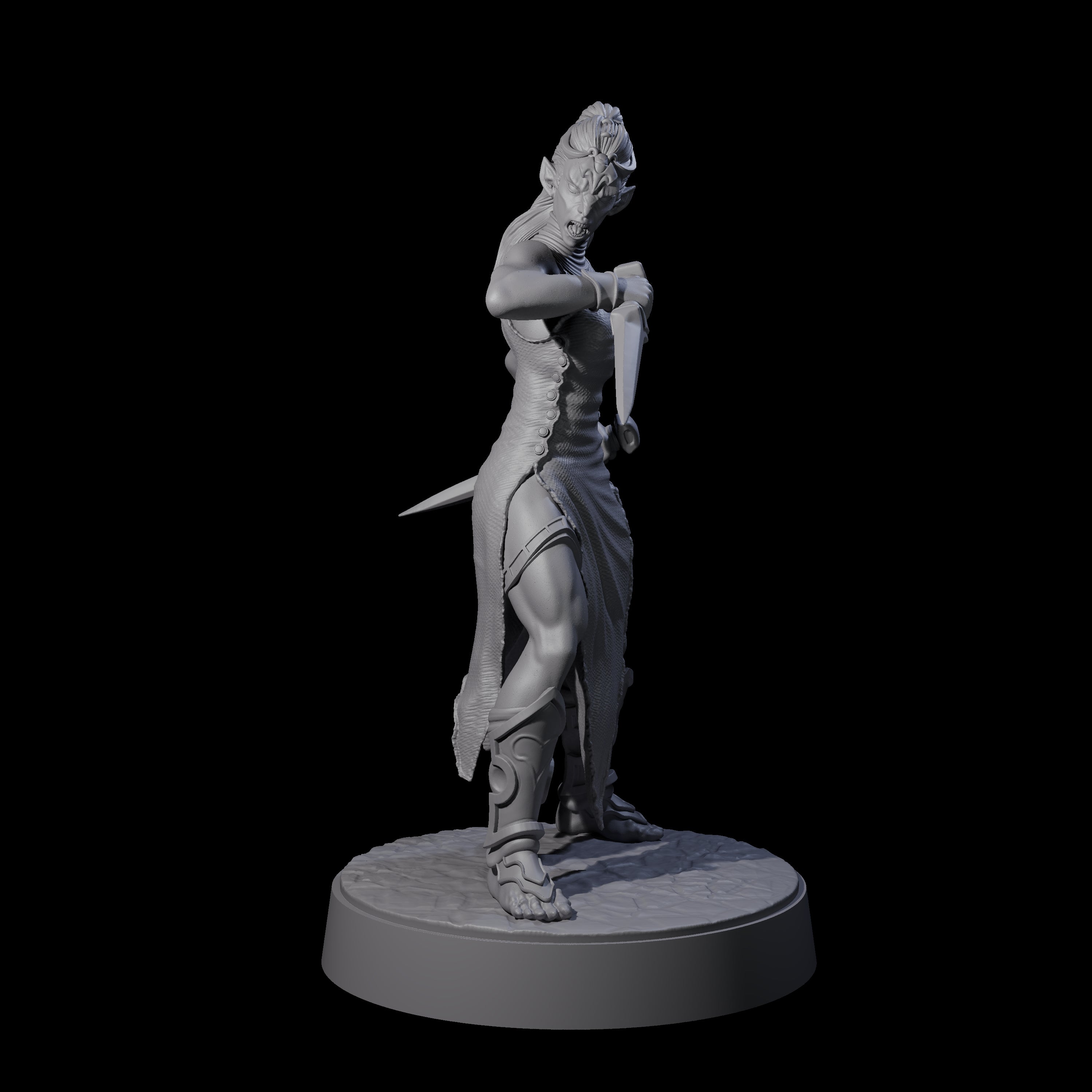 Five Slender Yuan-ti Priestesses Miniature for Dungeons and Dragons, Pathfinder or other TTRPGs