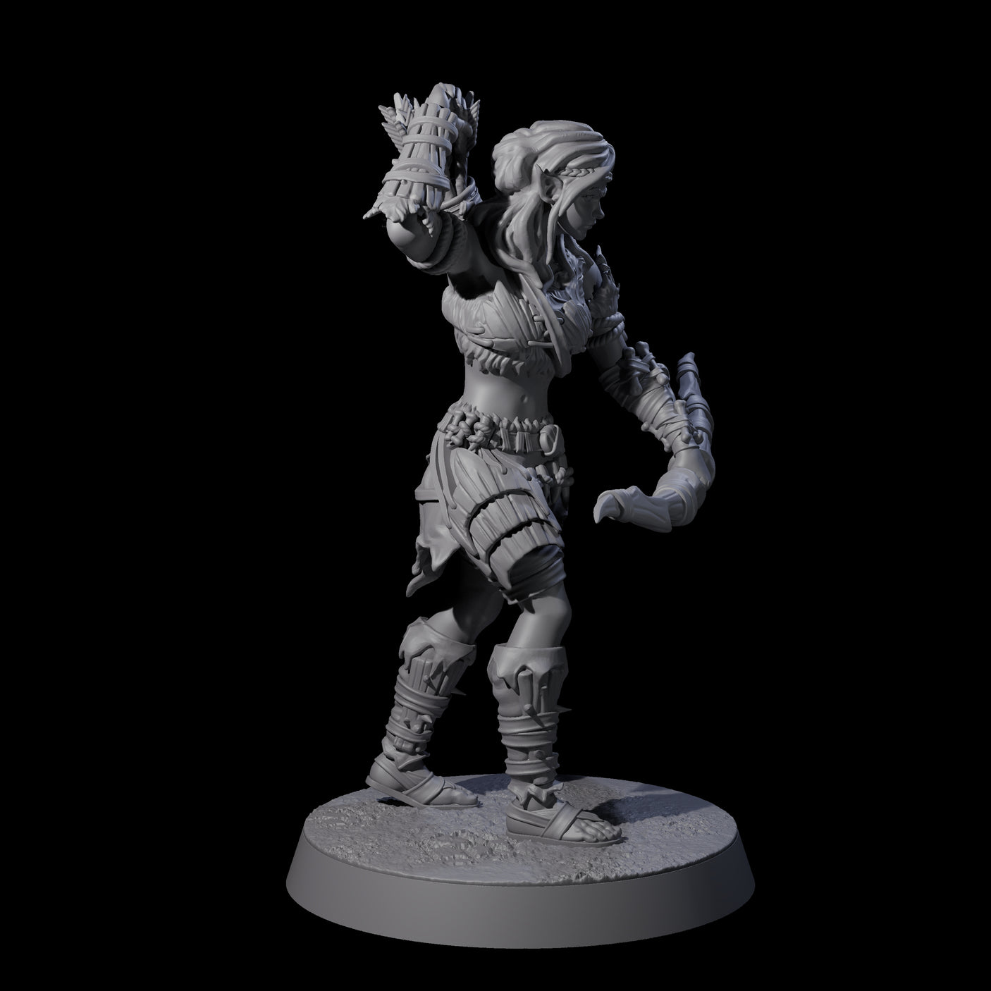 Five Tree Rangers Miniature for Dungeons and Dragons, Pathfinder or other TTRPGs
