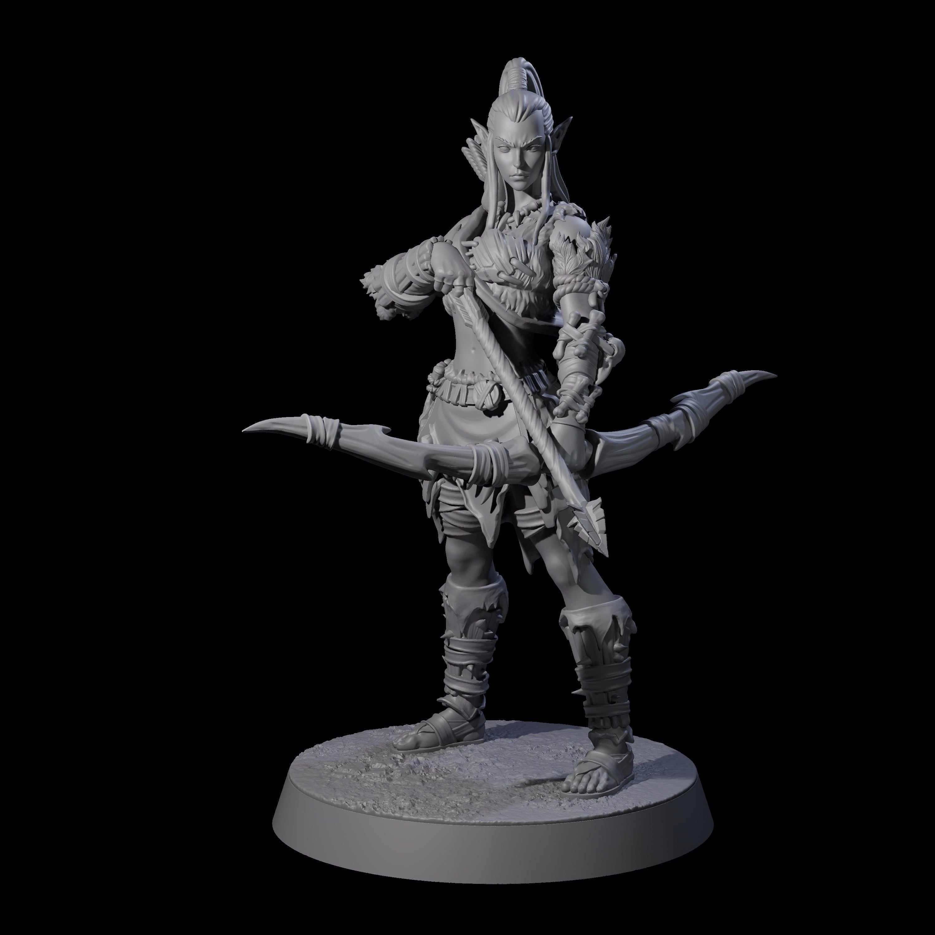 Five Tree Rangers Miniature for Dungeons and Dragons, Pathfinder or other TTRPGs