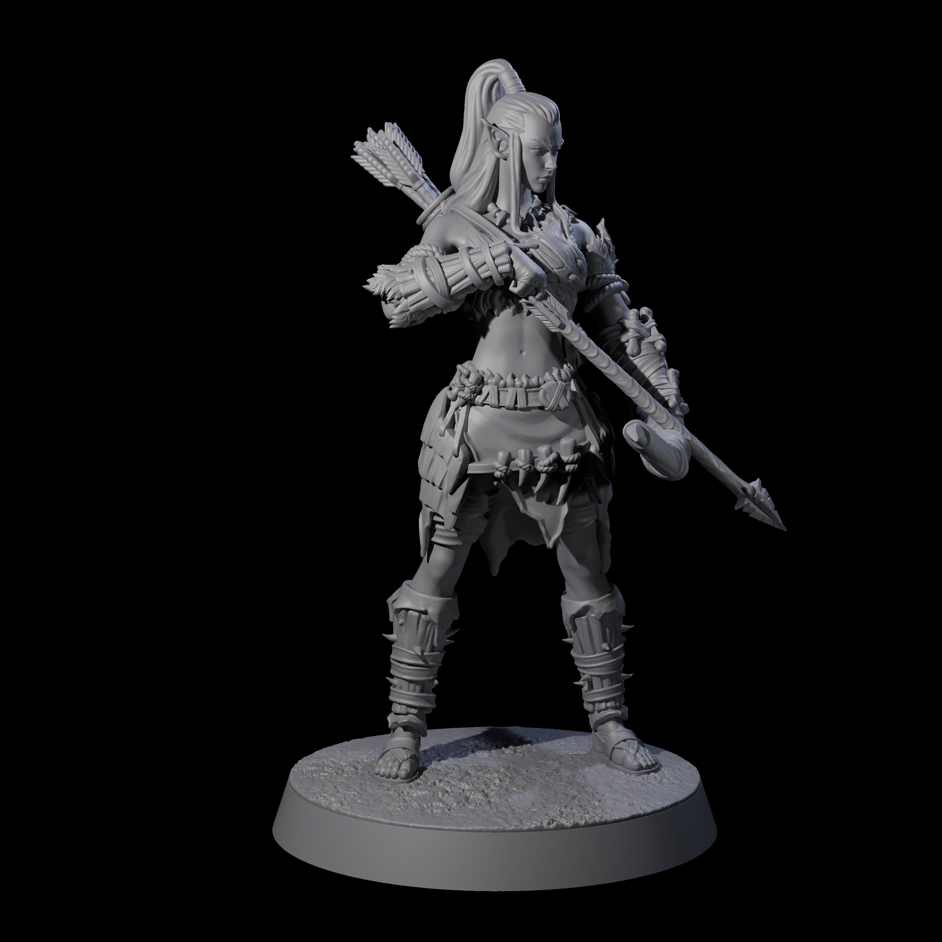 Five Tree Rangers Miniature for Dungeons and Dragons, Pathfinder or other TTRPGs