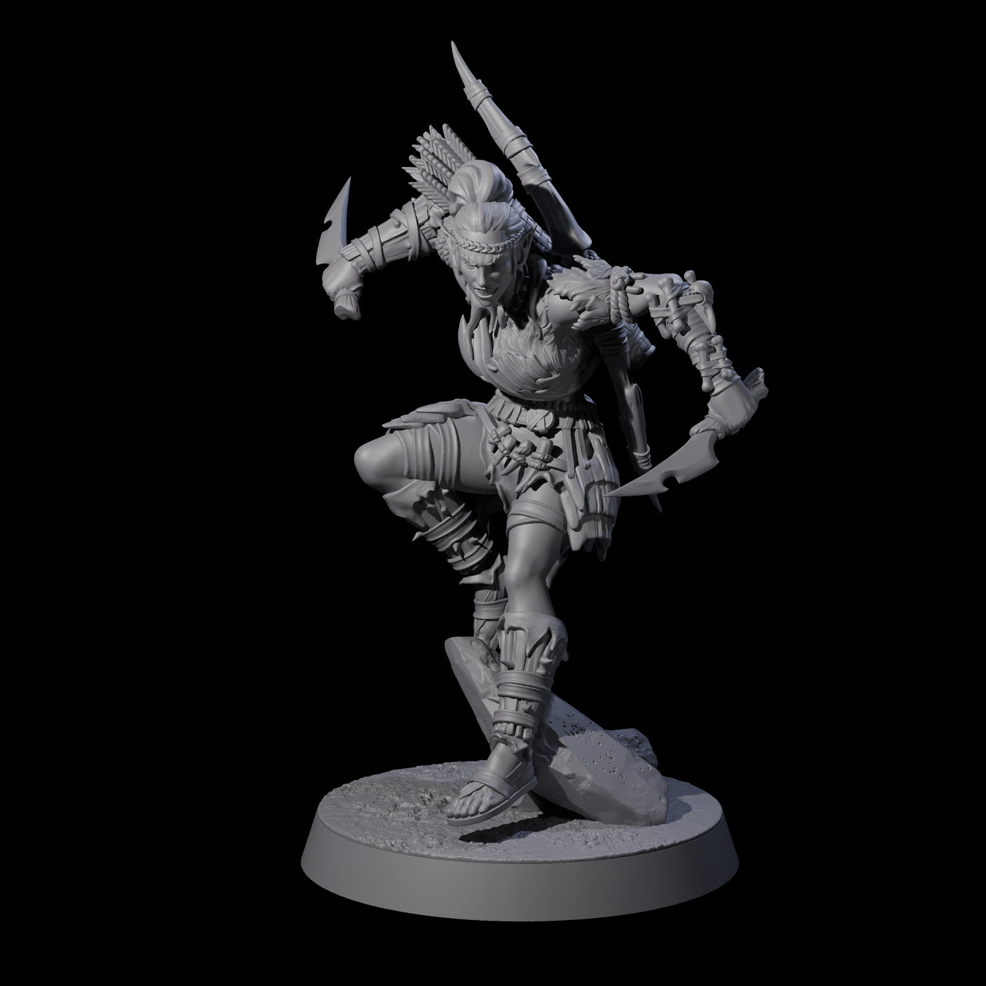 Five Tree Rangers Miniature for Dungeons and Dragons, Pathfinder or other TTRPGs