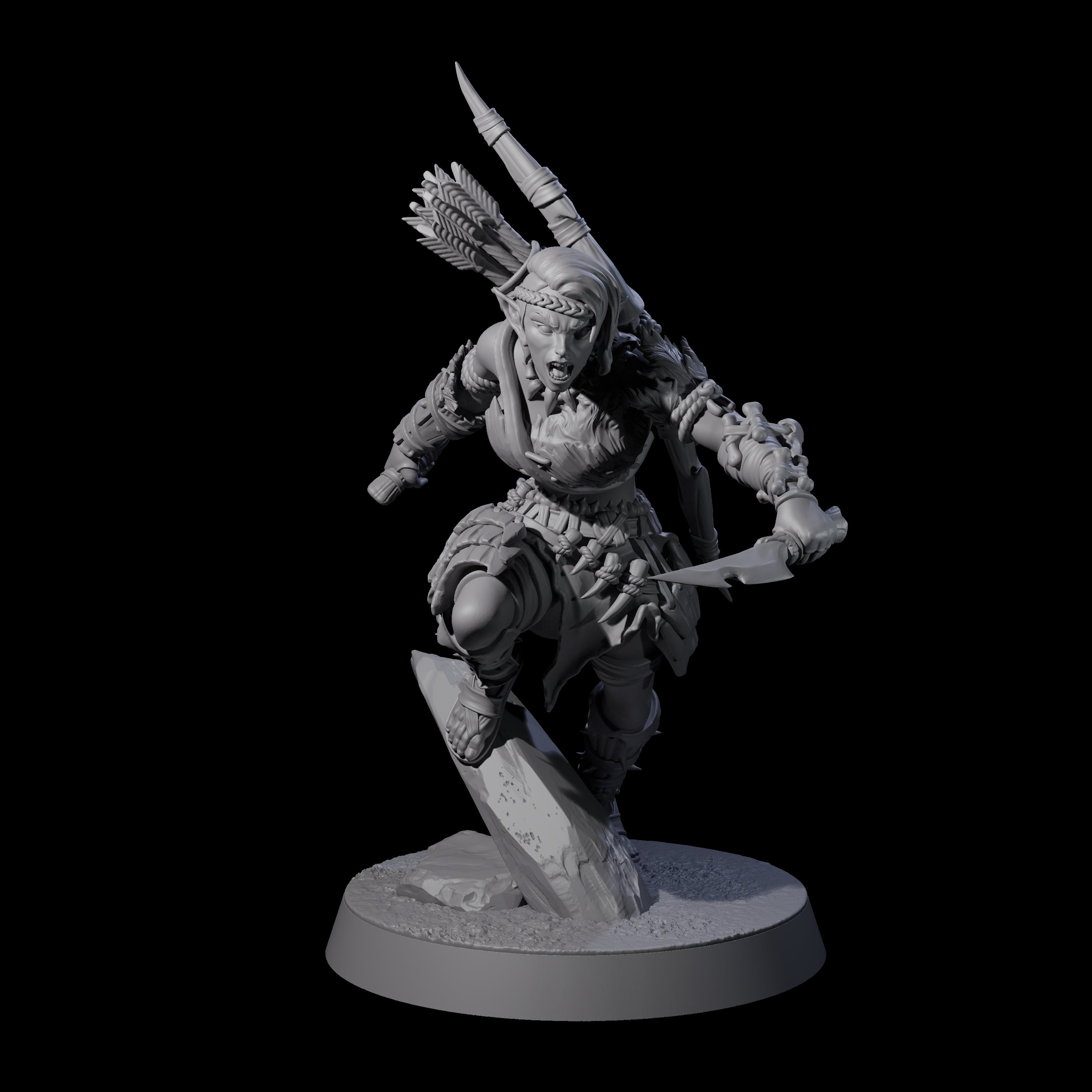 Five Tree Rangers Miniature for Dungeons and Dragons, Pathfinder or other TTRPGs