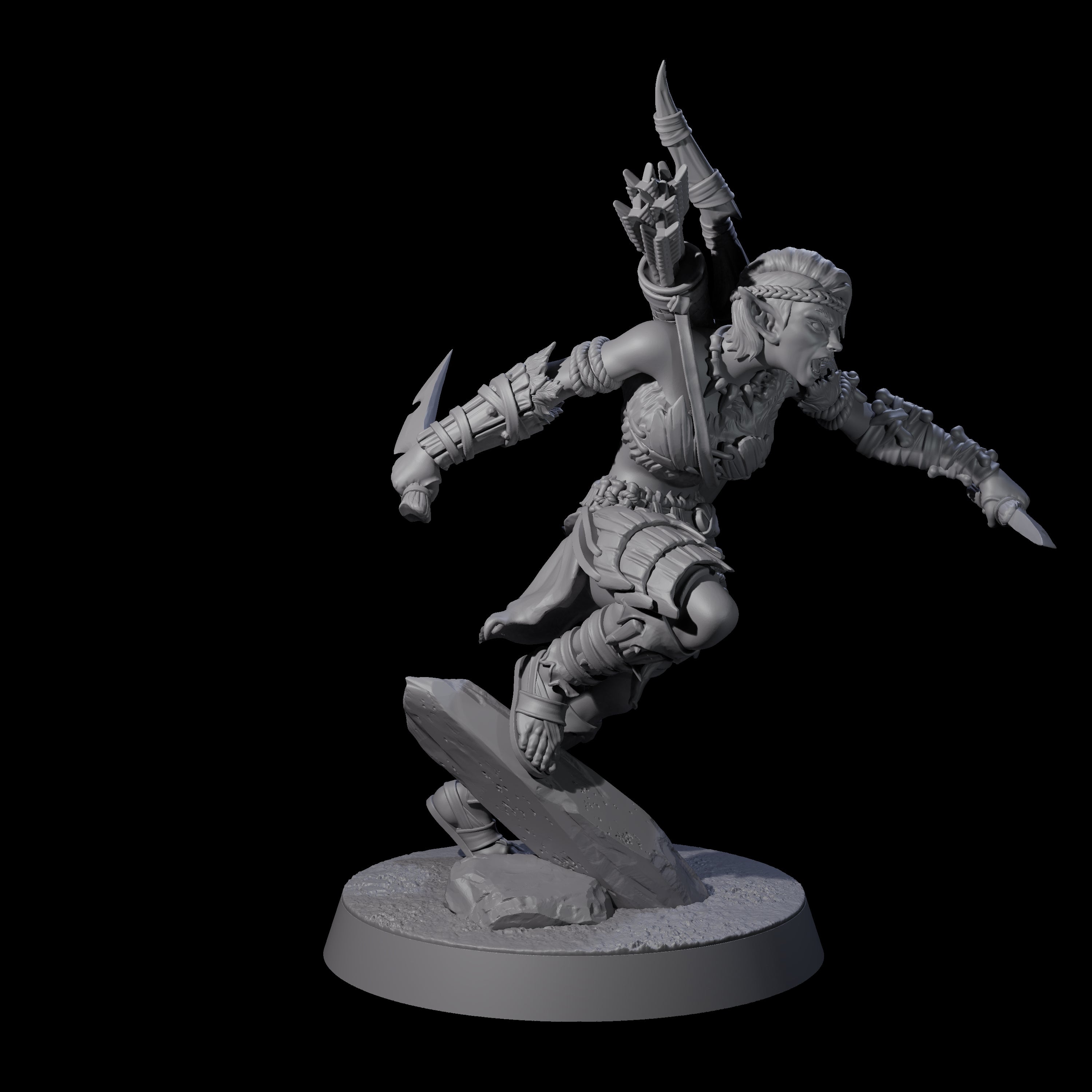 Five Tree Rangers Miniature for Dungeons and Dragons, Pathfinder or other TTRPGs