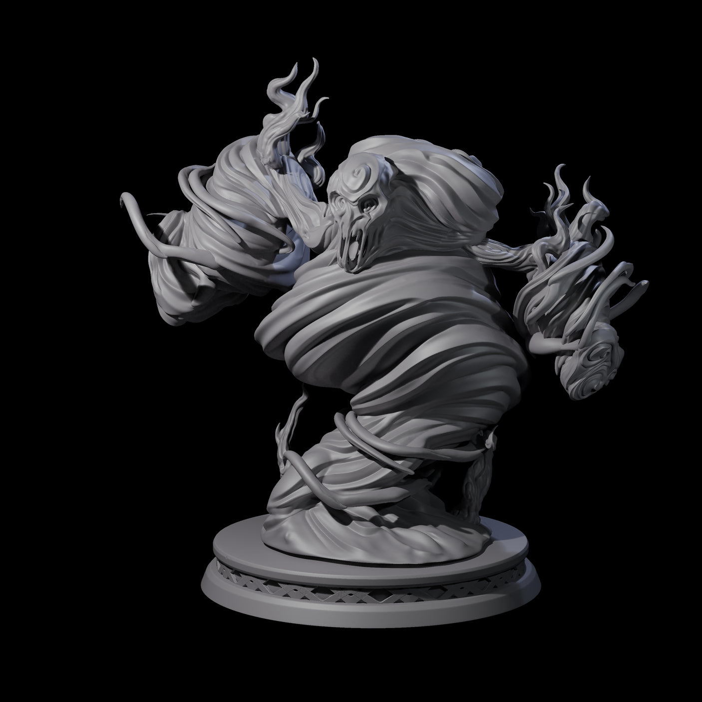 Fizzing Air Elemental Miniature for Dungeons and Dragons, Pathfinder or other TTRPGs