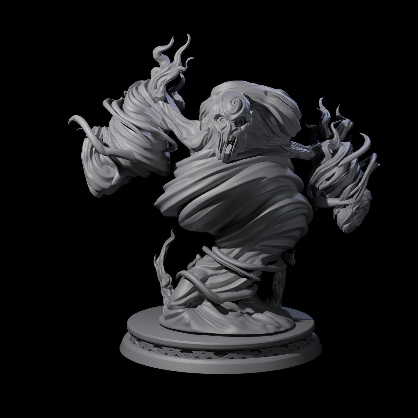 Fizzing Air Elemental Miniature for Dungeons and Dragons, Pathfinder or other TTRPGs