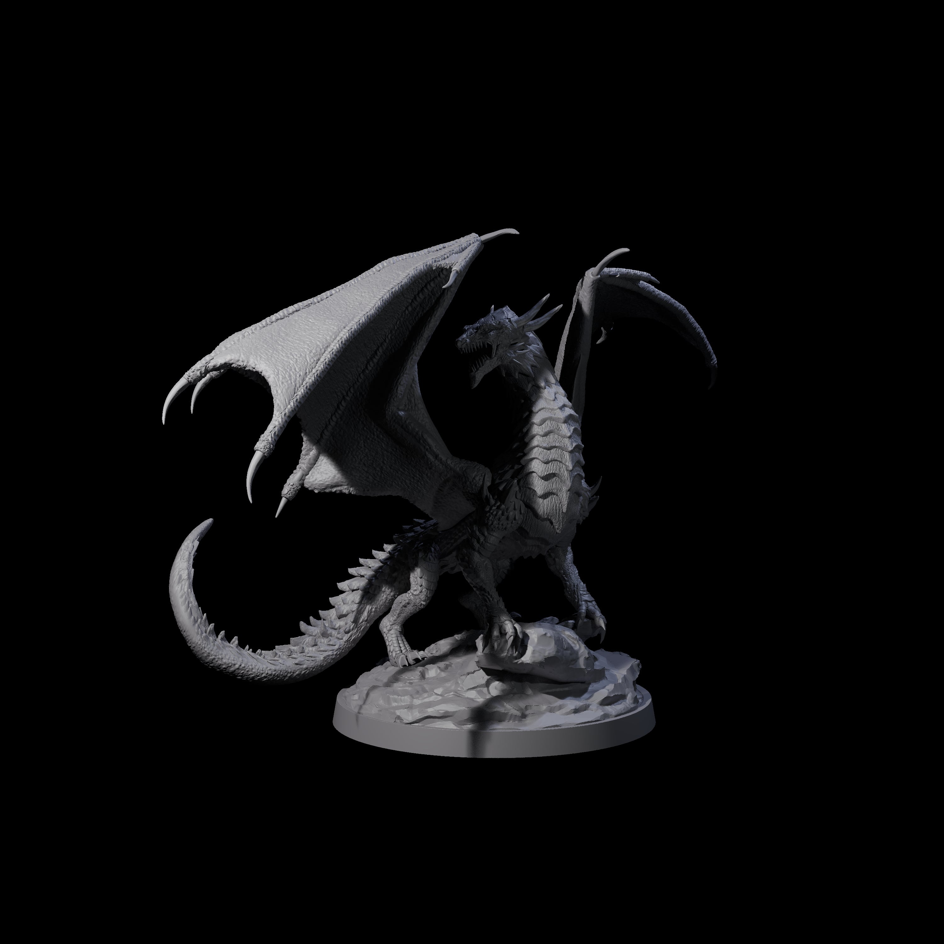 Flaming Adult Red Dragon Miniature for Dungeons and Dragons, Pathfinder or other TTRPGs