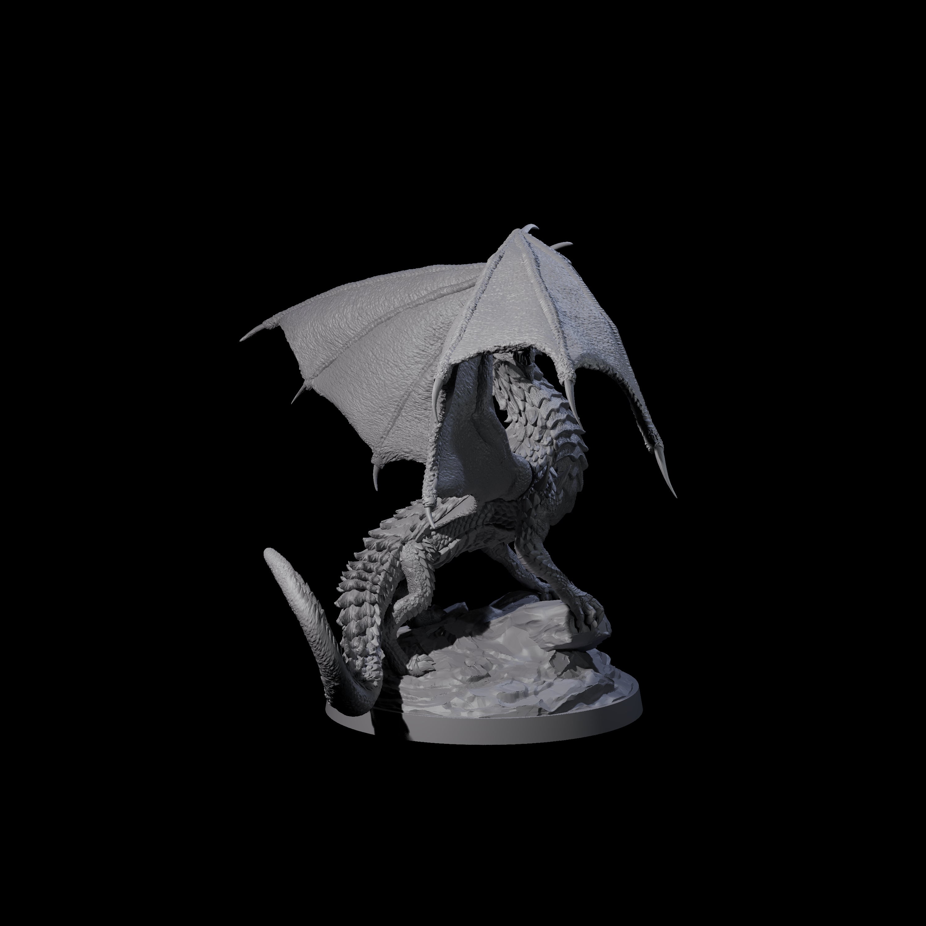 Flaming Adult Red Dragon Miniature for Dungeons and Dragons, Pathfinder or other TTRPGs