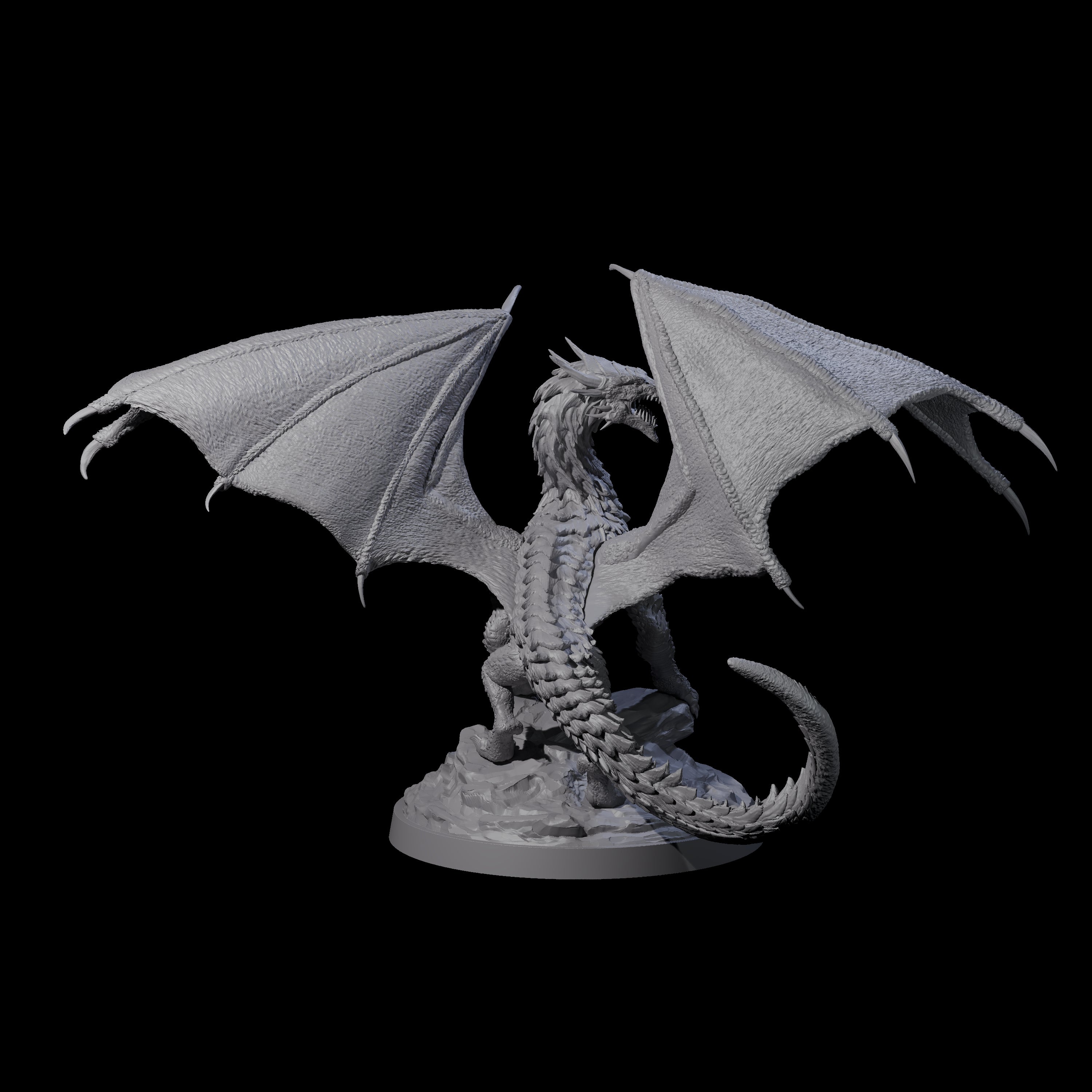 Flaming Adult Red Dragon Miniature for Dungeons and Dragons, Pathfinder or other TTRPGs