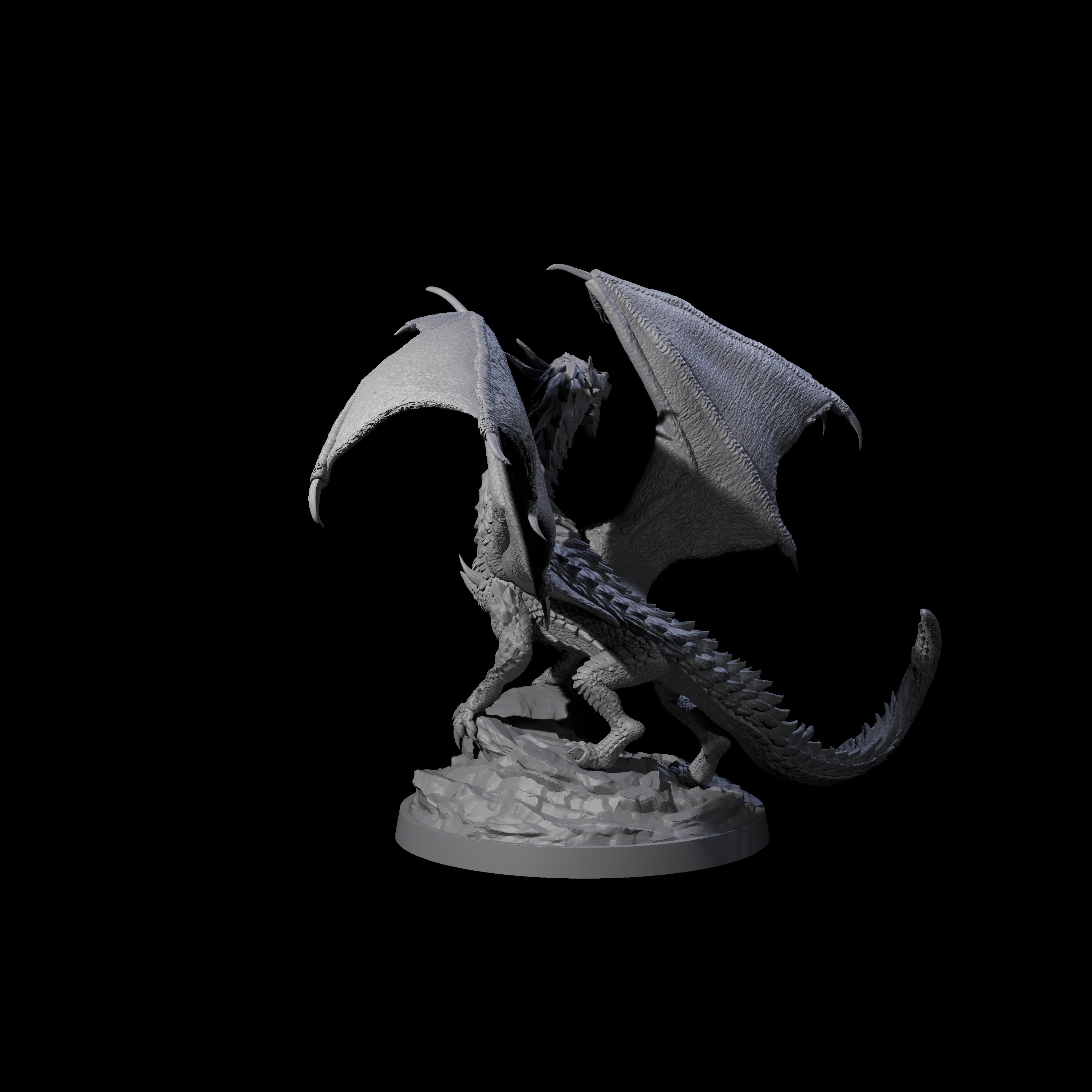 Flaming Adult Red Dragon Miniature for Dungeons and Dragons, Pathfinder or other TTRPGs
