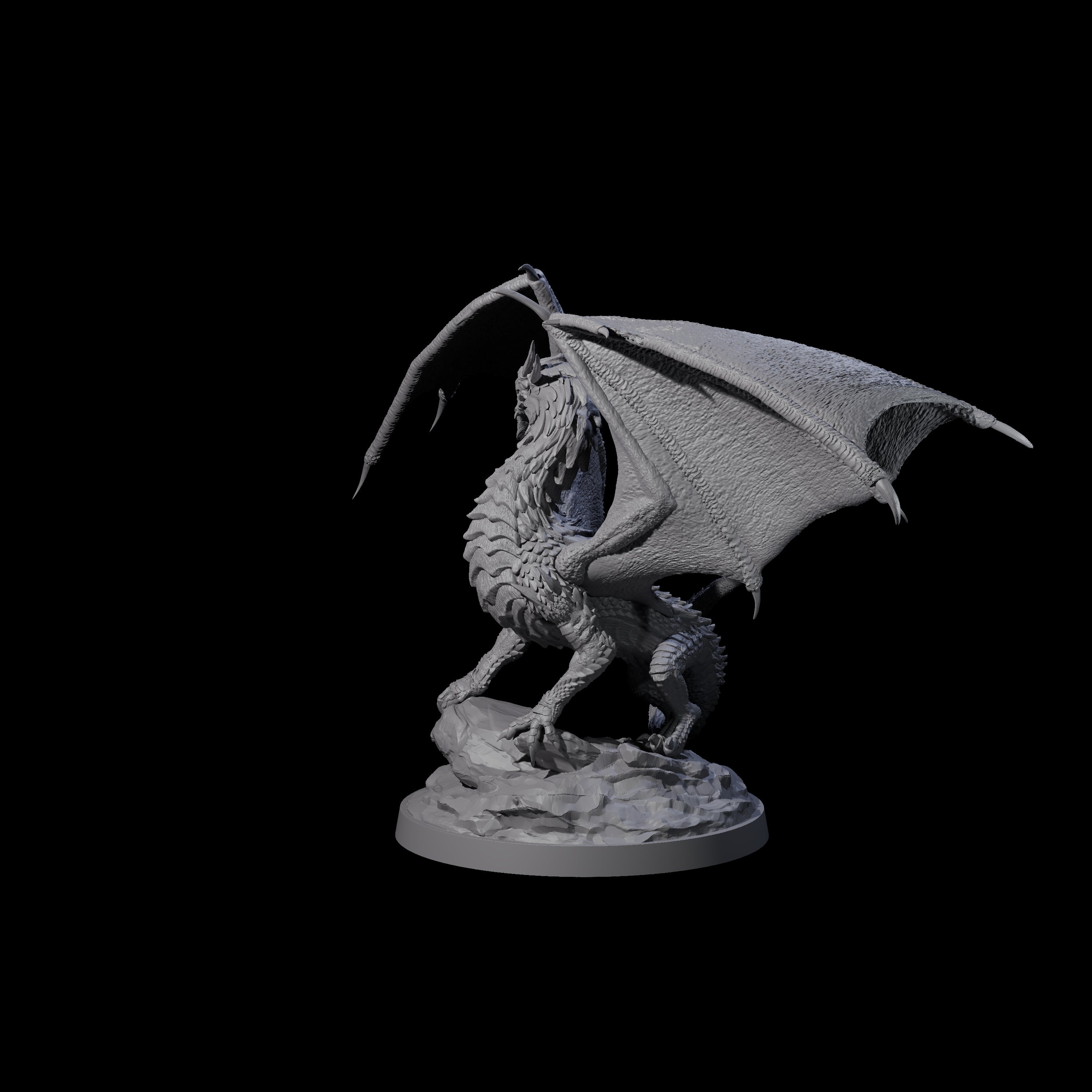 Flaming Adult Red Dragon Miniature for Dungeons and Dragons, Pathfinder or other TTRPGs