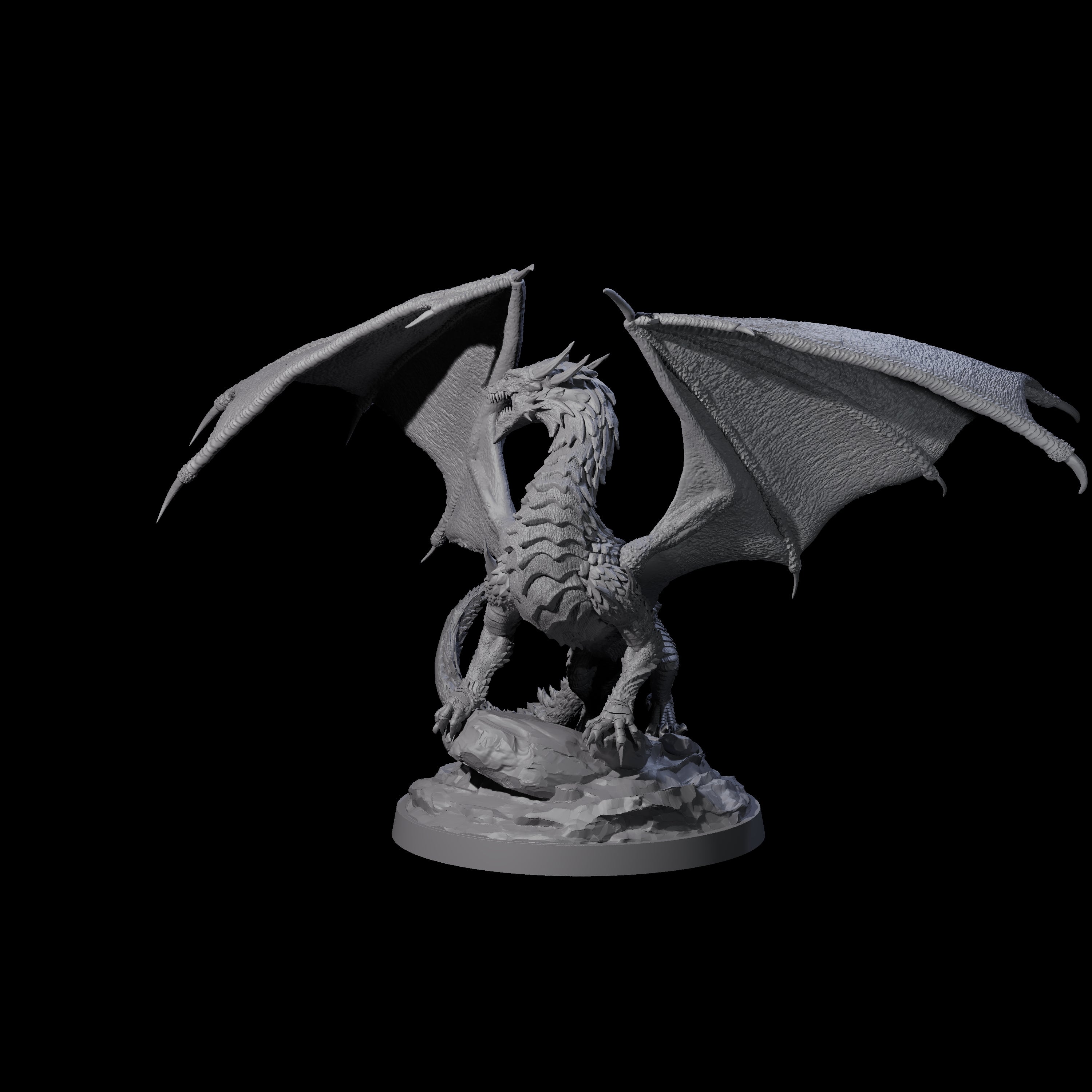 Flaming Adult Red Dragon Miniature for Dungeons and Dragons, Pathfinder or other TTRPGs
