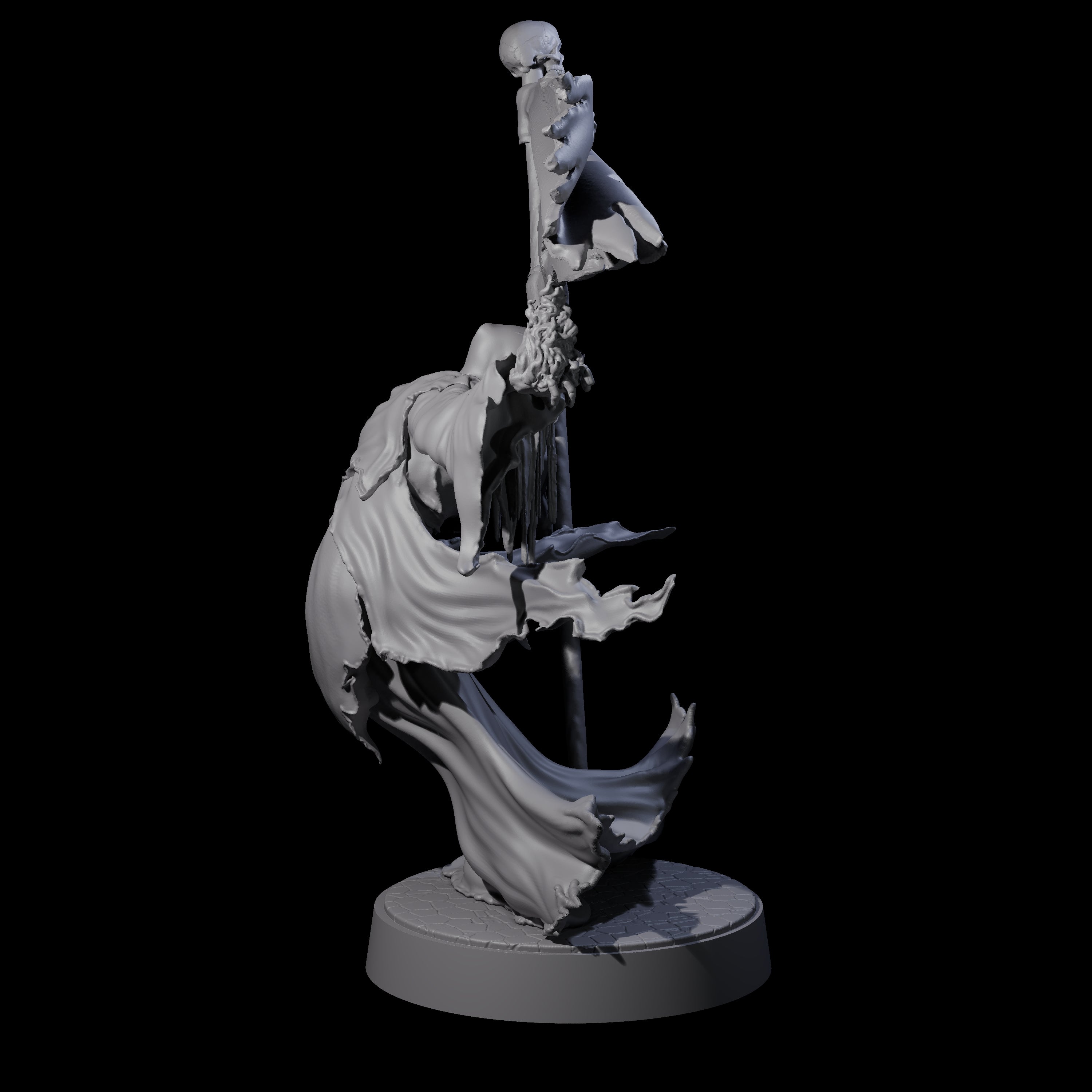 Flaming Wraith B Miniature for Dungeons and Dragons, Pathfinder or other TTRPGs