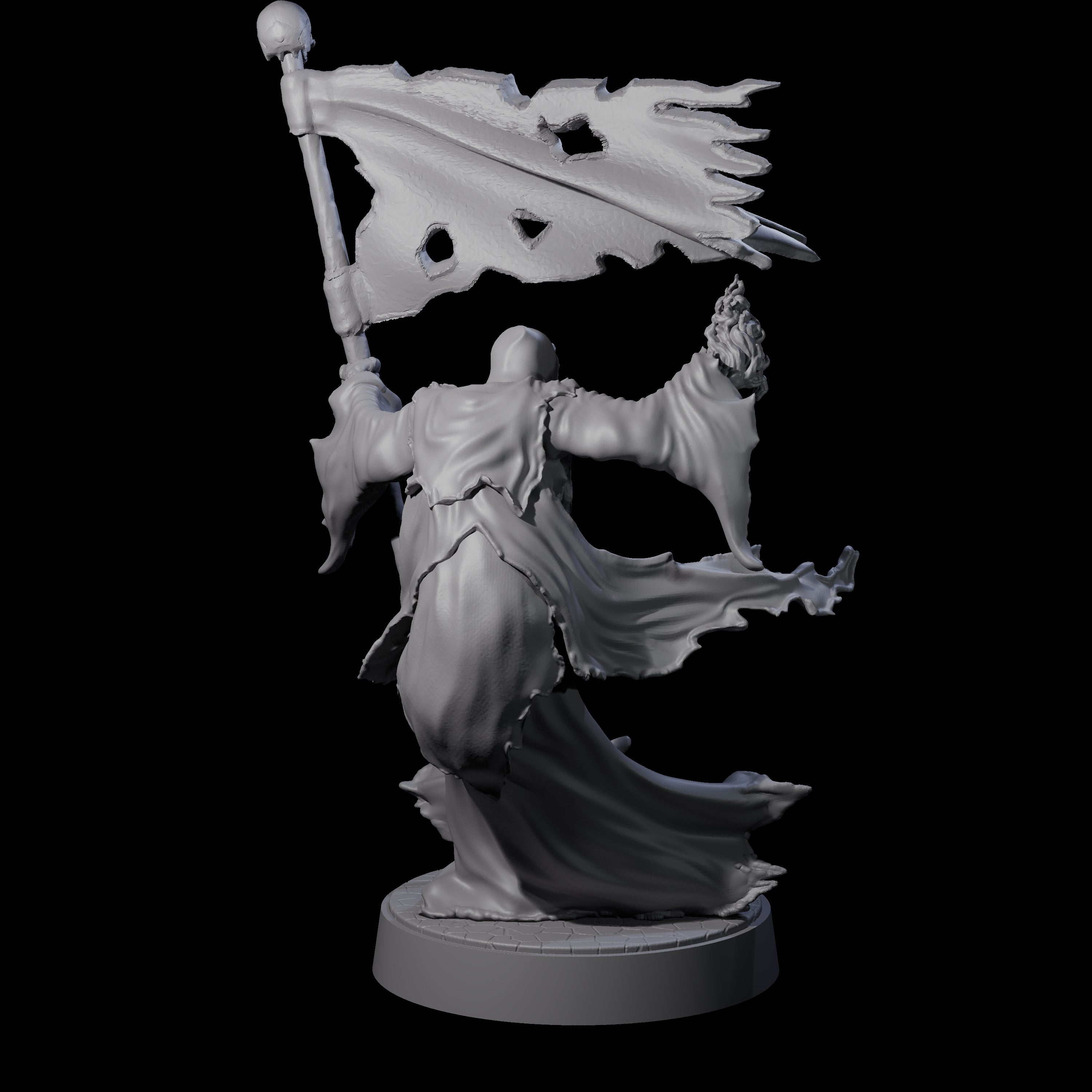Flaming Wraith B Miniature for Dungeons and Dragons, Pathfinder or other TTRPGs