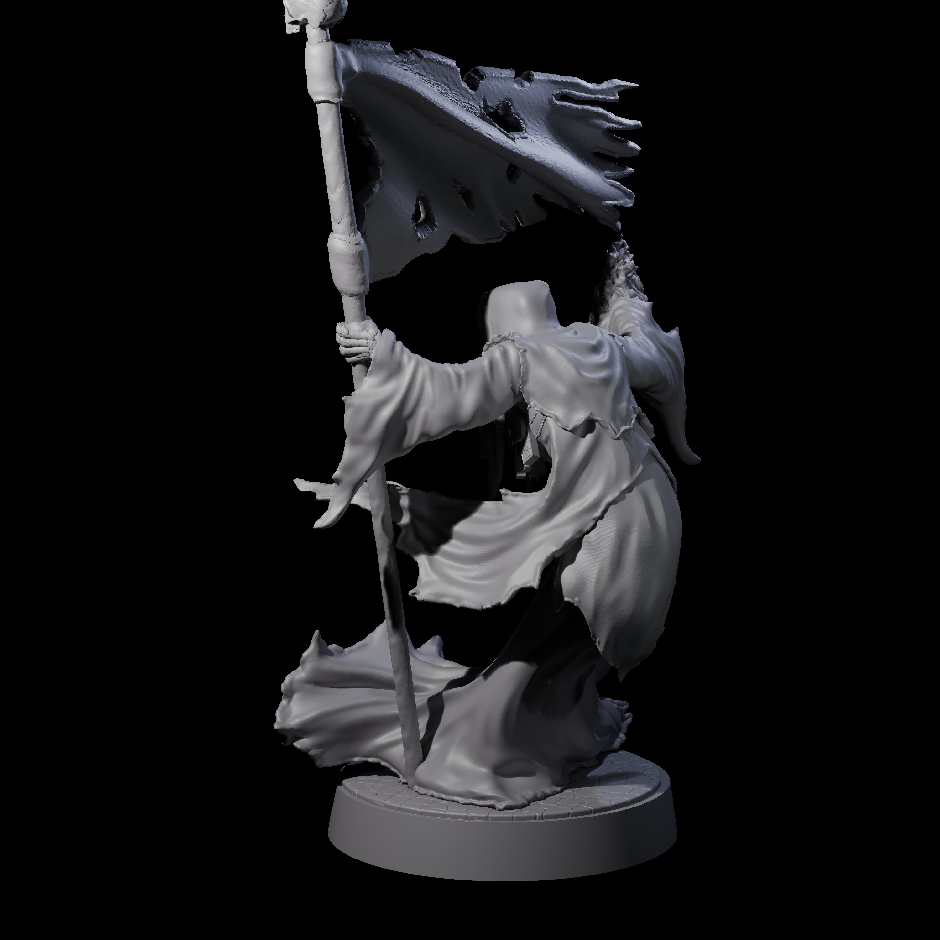 Flaming Wraith B Miniature for Dungeons and Dragons, Pathfinder or other TTRPGs